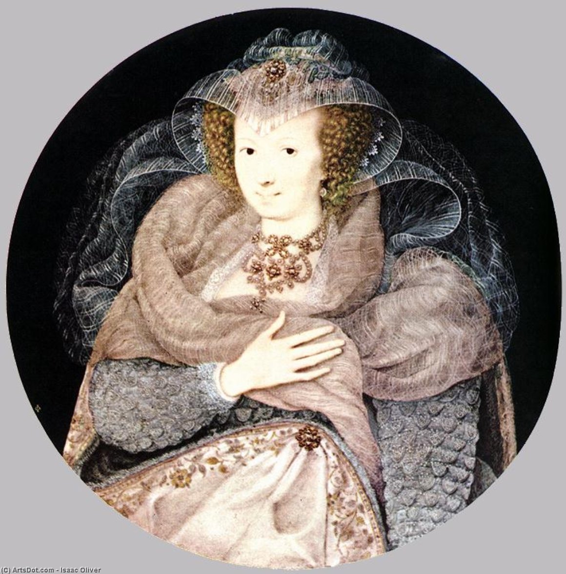 Bestellen Gemälde Reproduktionen Frances Howard, Gräfin von Somerset und Essex, 1595 von Isaac Oliver (1556-1617, France) | ArtsDot.com