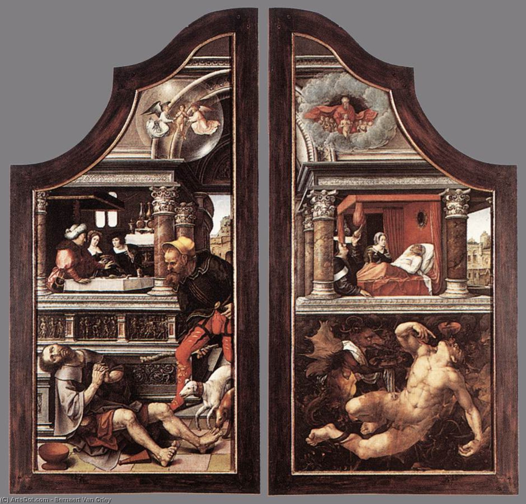 Buy Museum Art Reproductions Triptych of Virtue of Patience (closed), 1521 by Bernaert Van Orley (1487-1541, Belgium) | ArtsDot.com