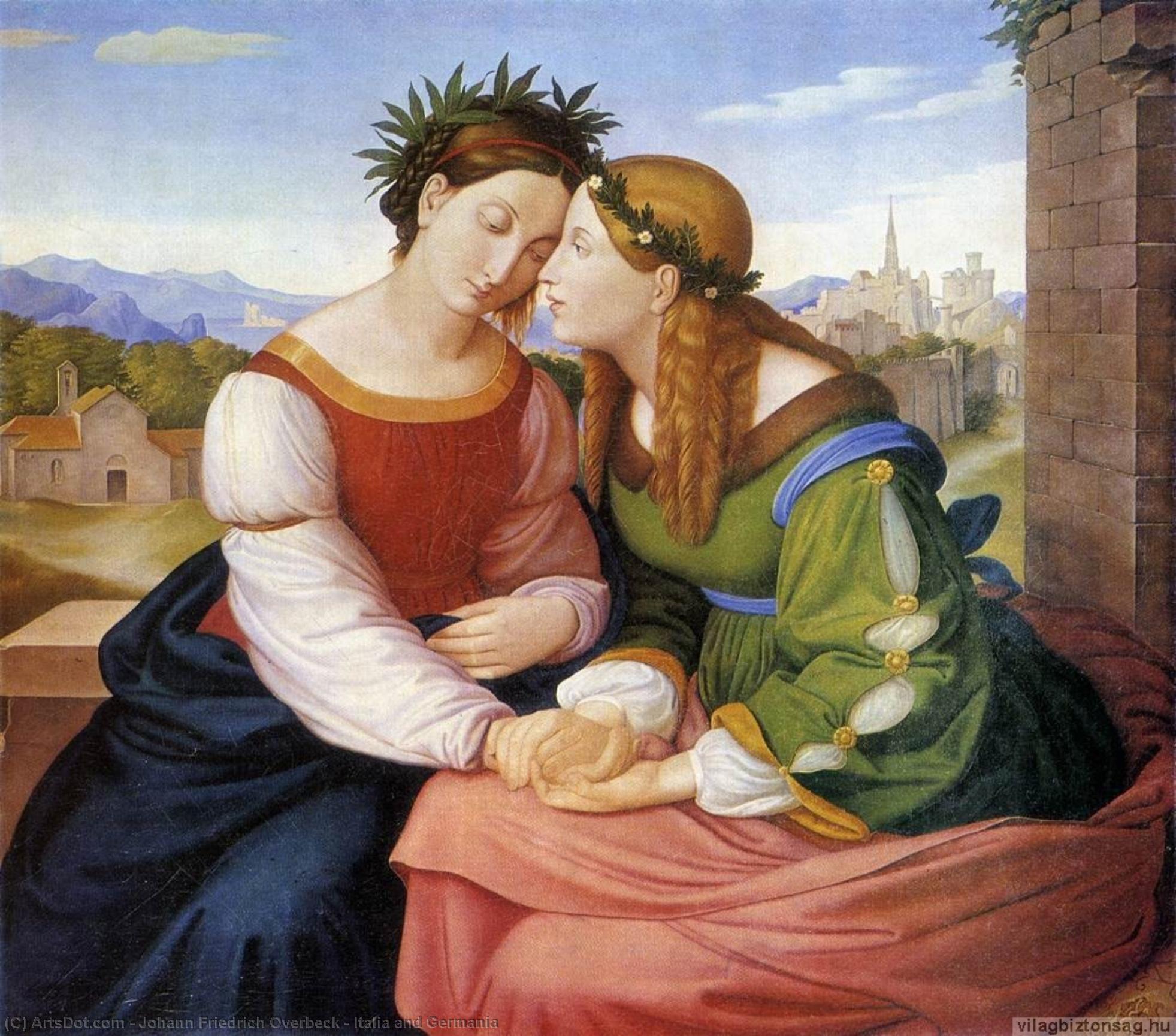 Order Oil Painting Replica Italia and Germania by Johann Friedrich Overbeck (1789-1869, Germany) | ArtsDot.com