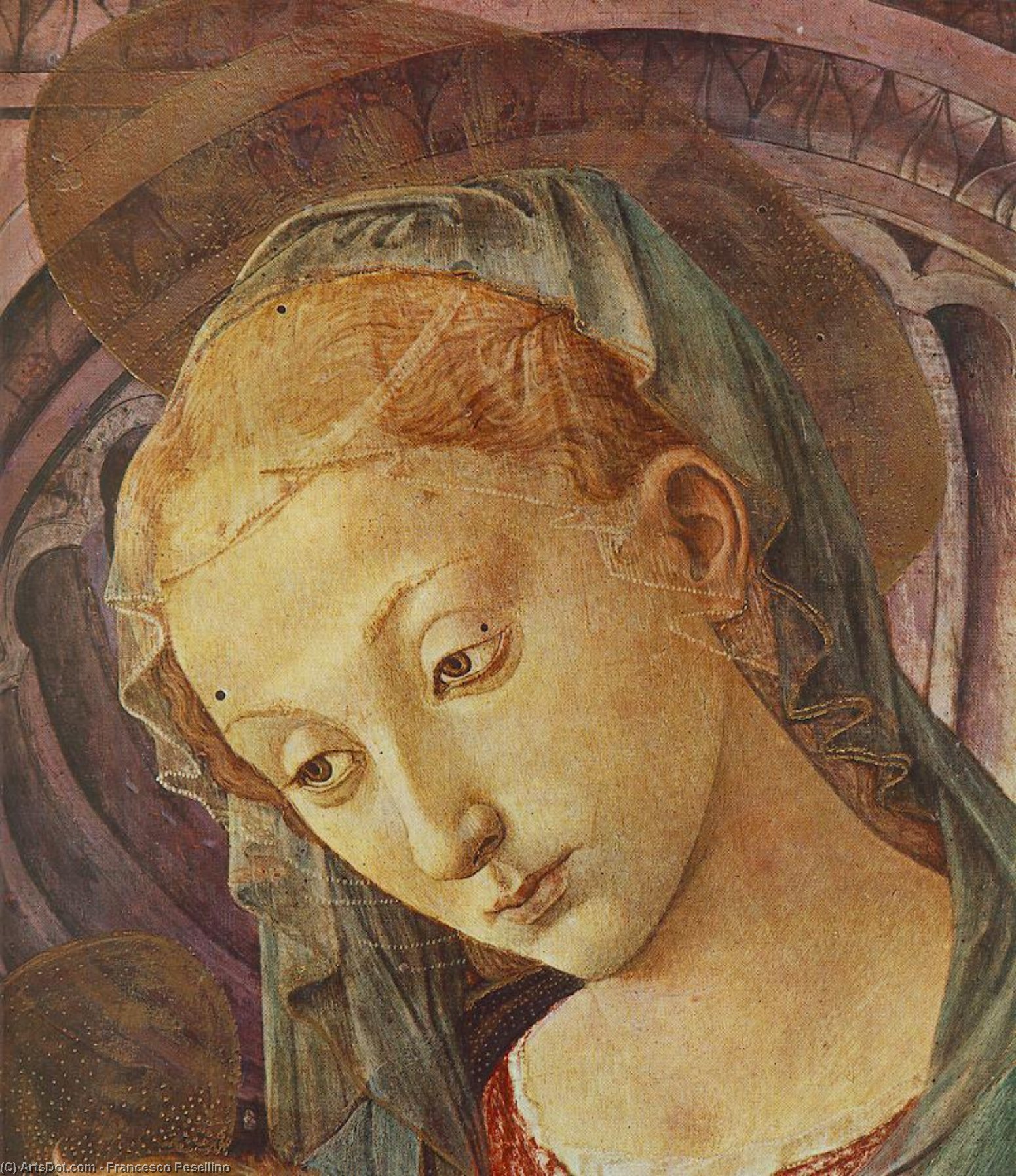 Buy Museum Art Reproductions Madonna with Child (detail), 1450 by Francesco Di Stefano Pesellino (1422-1457) | ArtsDot.com