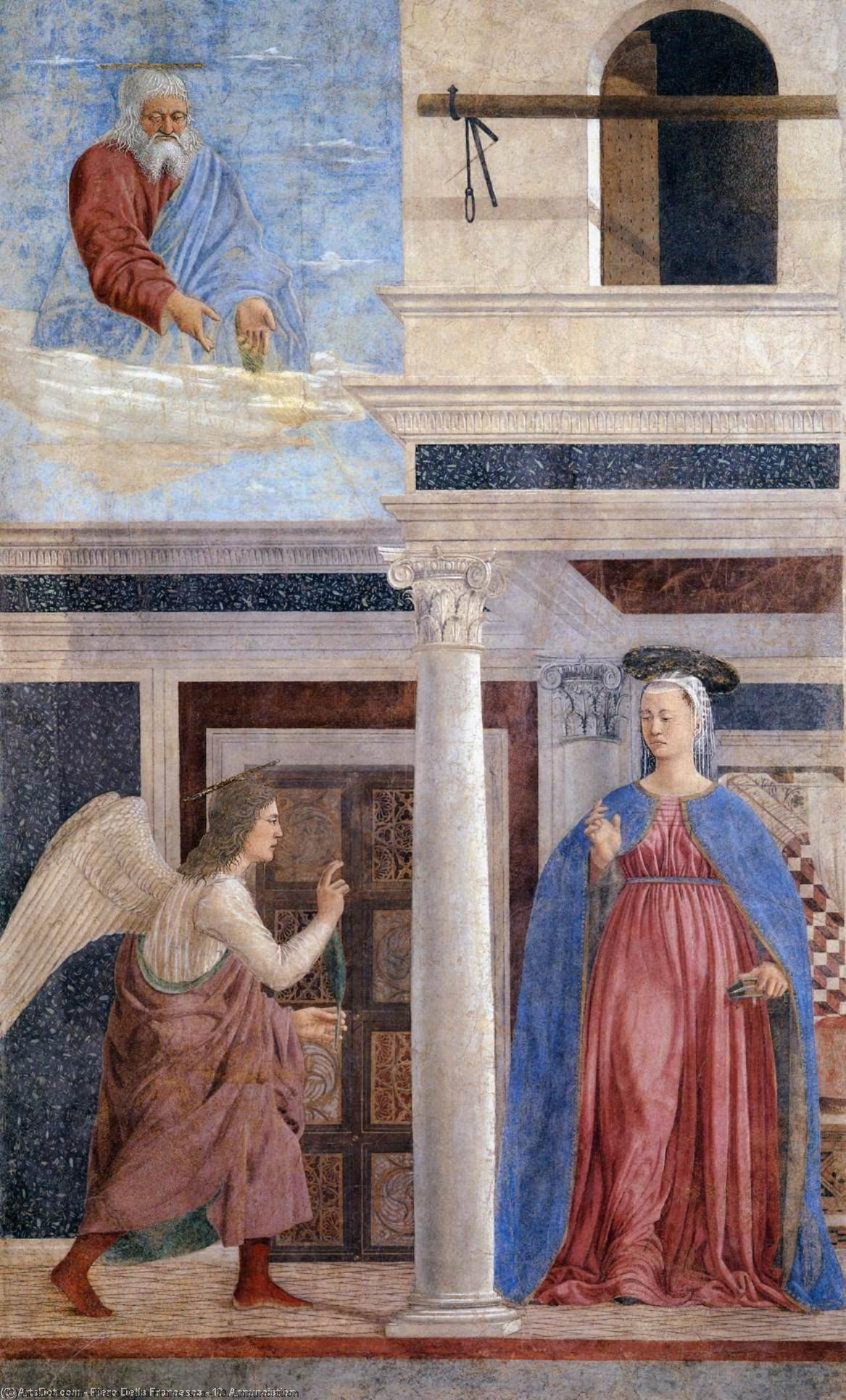 Buy Museum Art Reproductions 10. Annunciation, 1452 by Piero Della Francesca (1415-1492, Italy) | ArtsDot.com