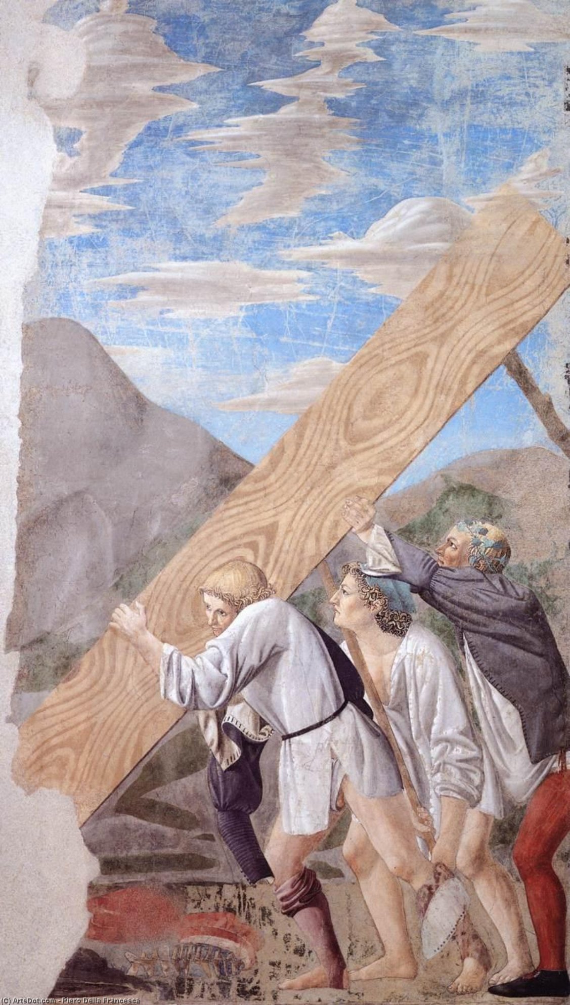 Order Oil Painting Replica 3. Burial of the Holy Wood, 1452 by Piero Della Francesca (1415-1492, Italy) | ArtsDot.com