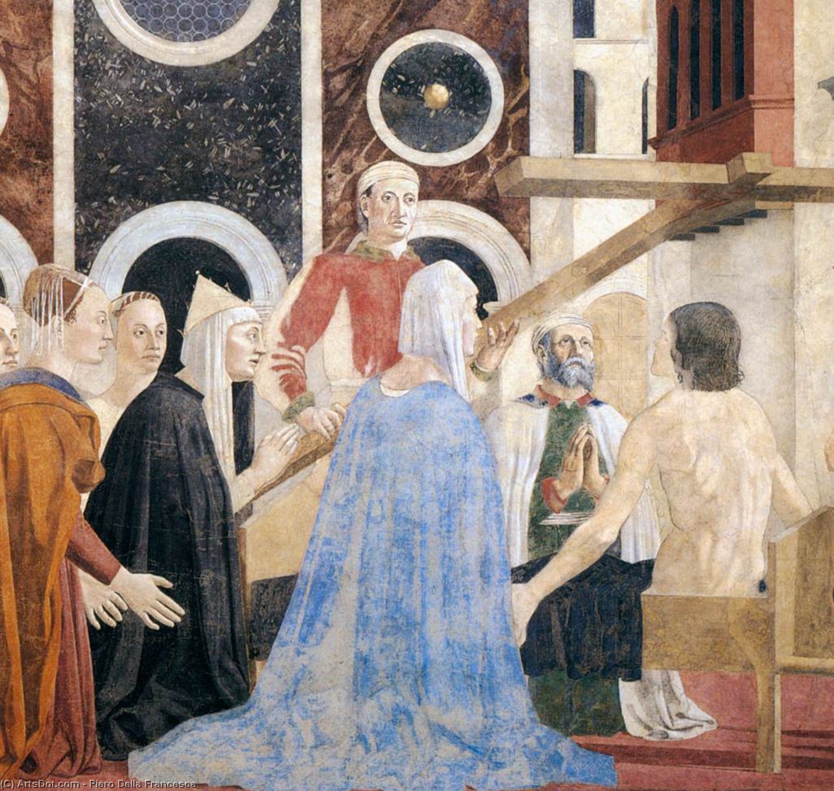 Buy Museum Art Reproductions 7b. Recognition of the True Cross (detail), 1452 by Piero Della Francesca (1415-1492, Italy) | ArtsDot.com