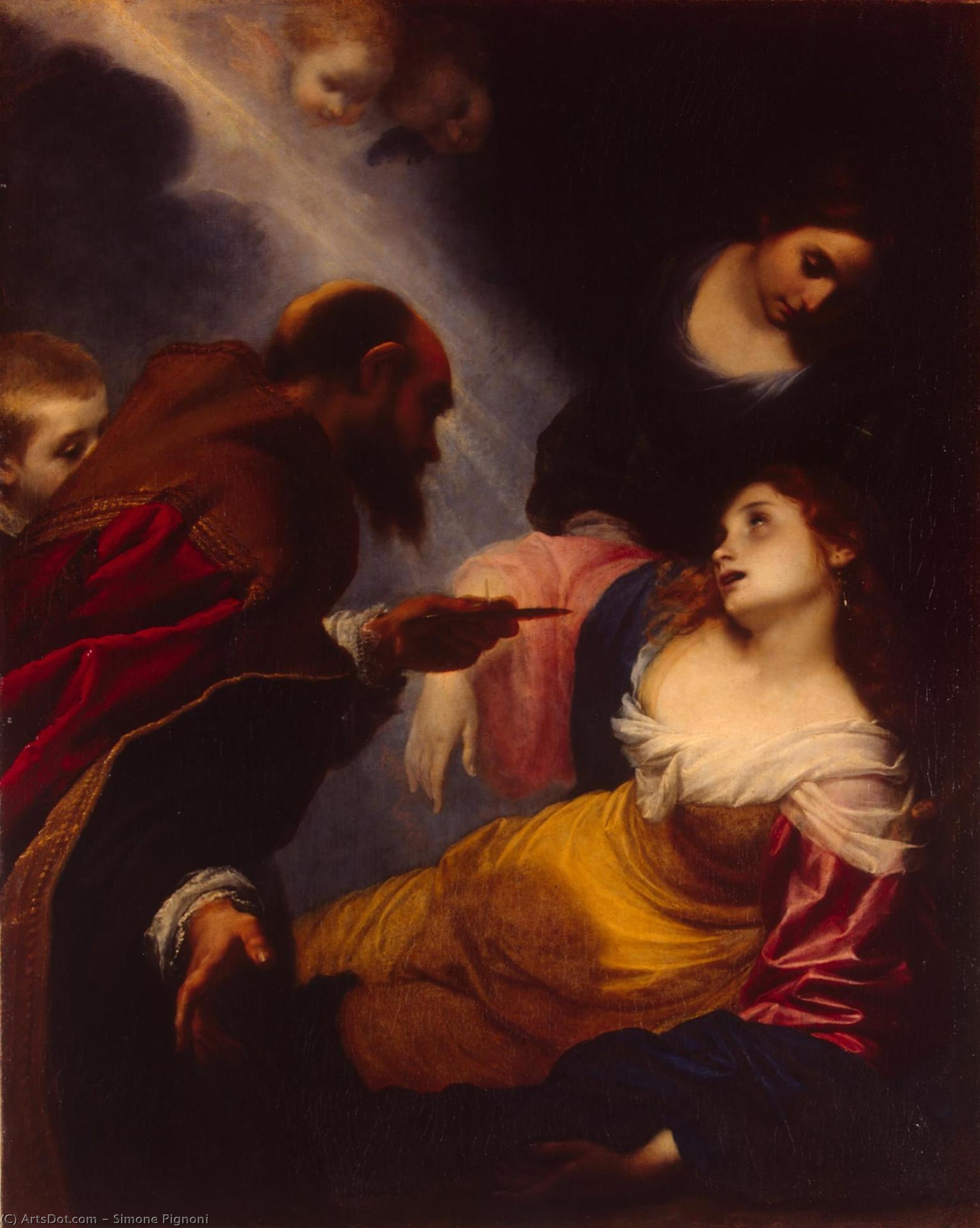Buy Museum Art Reproductions Death of St Petronilla by Simone Pignoni (1611-1698, Italy) | ArtsDot.com