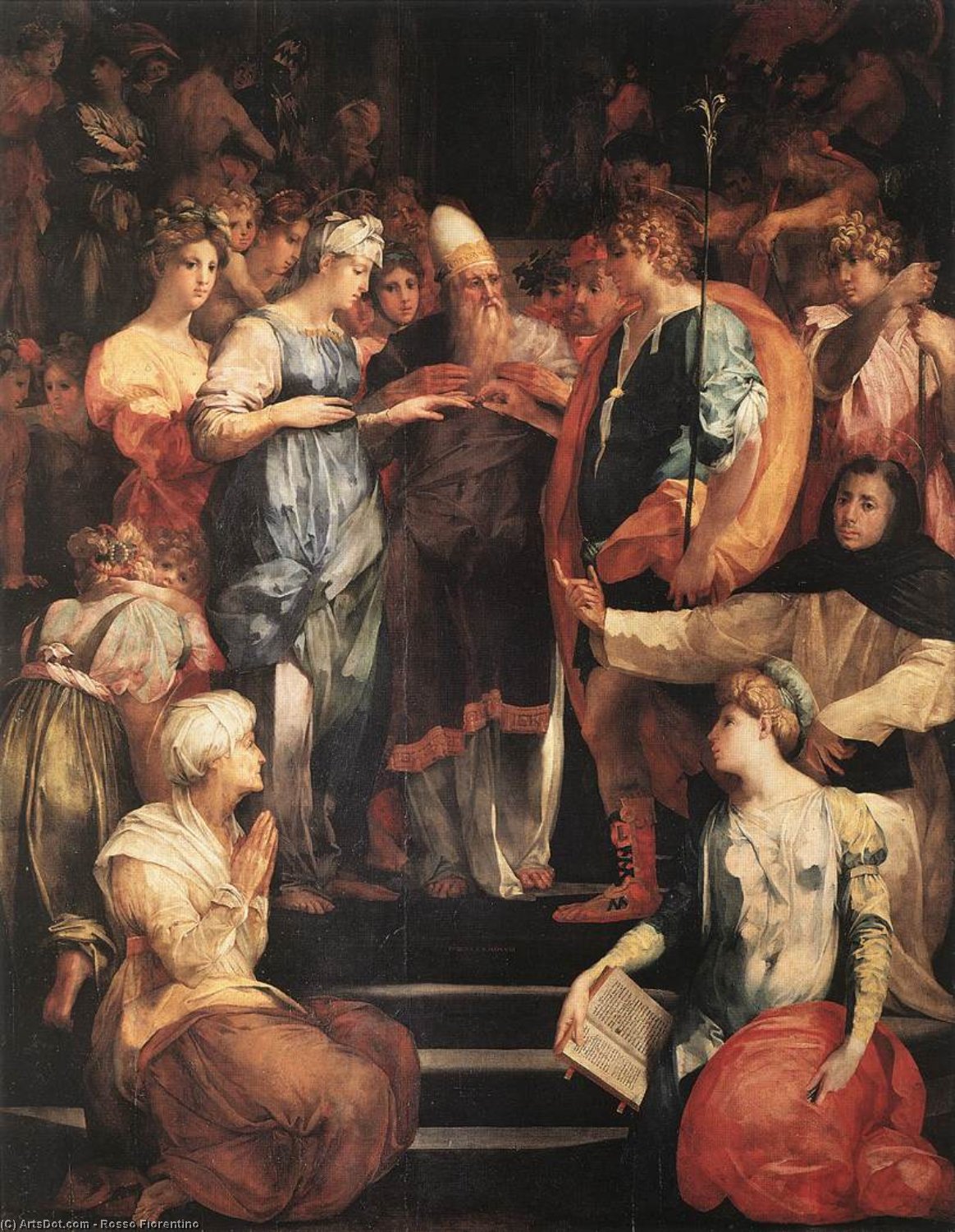 Order Art Reproductions Marriage of the Virgin, 1523 by Rosso Fiorentino (1495-1540, Italy) | ArtsDot.com