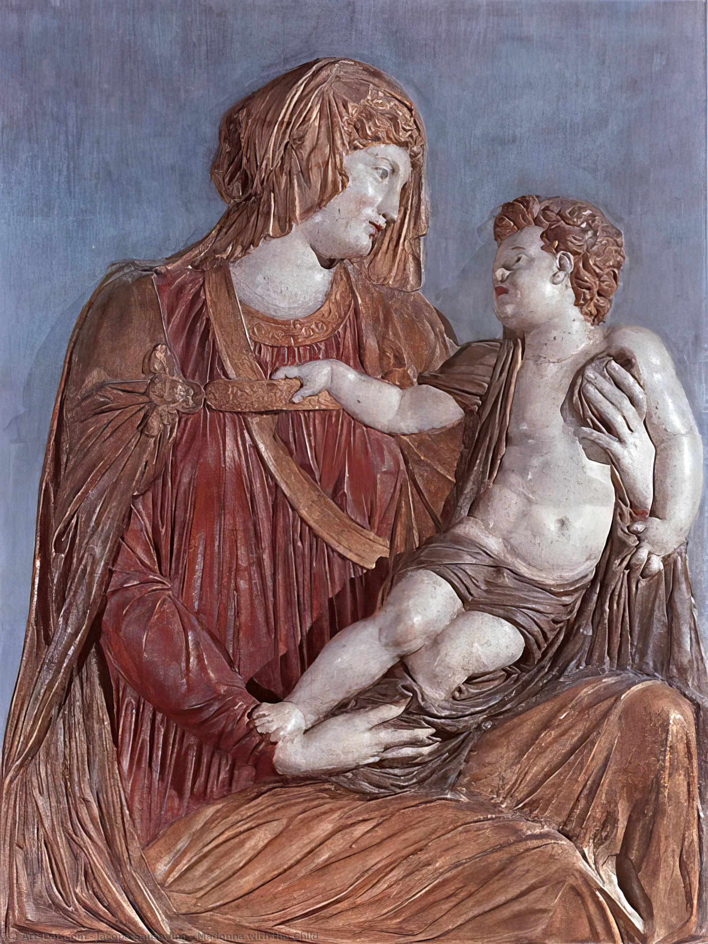 Order Oil Painting Replica Madonna with the Child by Jacopo Sansovino (1486-1570, Italy) | ArtsDot.com