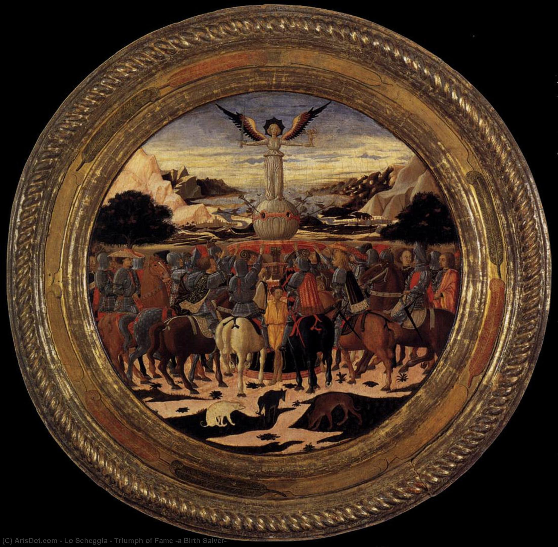 Order Oil Painting Replica Triumph of Fame (a Birth Salver), 1449 by Lo Scheggia (1406-1486, Italy) | ArtsDot.com