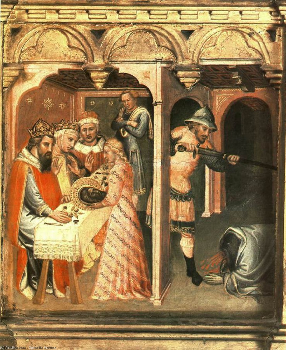 Order Art Reproductions Feast of Herod, 1385 by Spinello Aretino (1350-1410, Italy) | ArtsDot.com