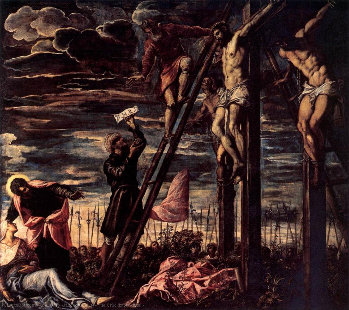 Buy Museum Art Reproductions The Crucifixion (detail), 1565 by Tintoretto (Jacopo Comin) (1518-1594, Italy) | ArtsDot.com