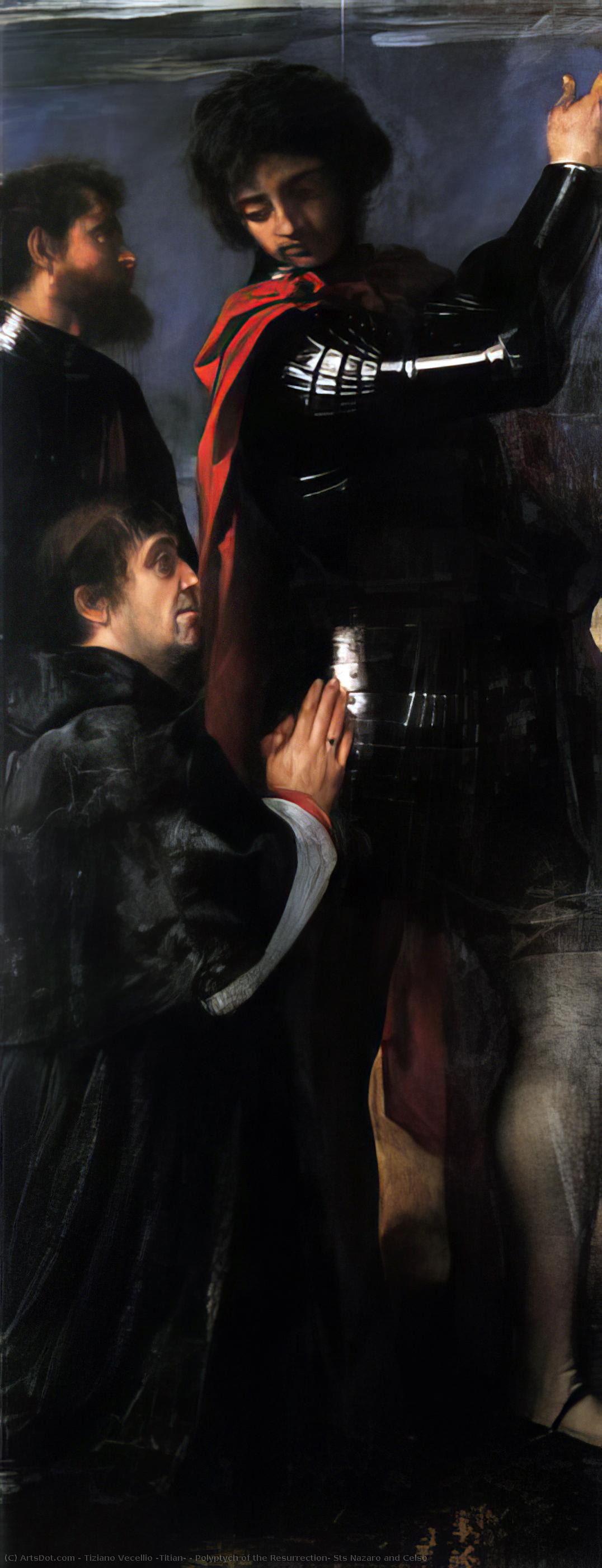 顺序 油畫 4. 叛乱的聚合物: Sts Nazaro和Celso, 1520 通过 Tiziano Vecellio (Titian) (1490-1576, Italy) | ArtsDot.com