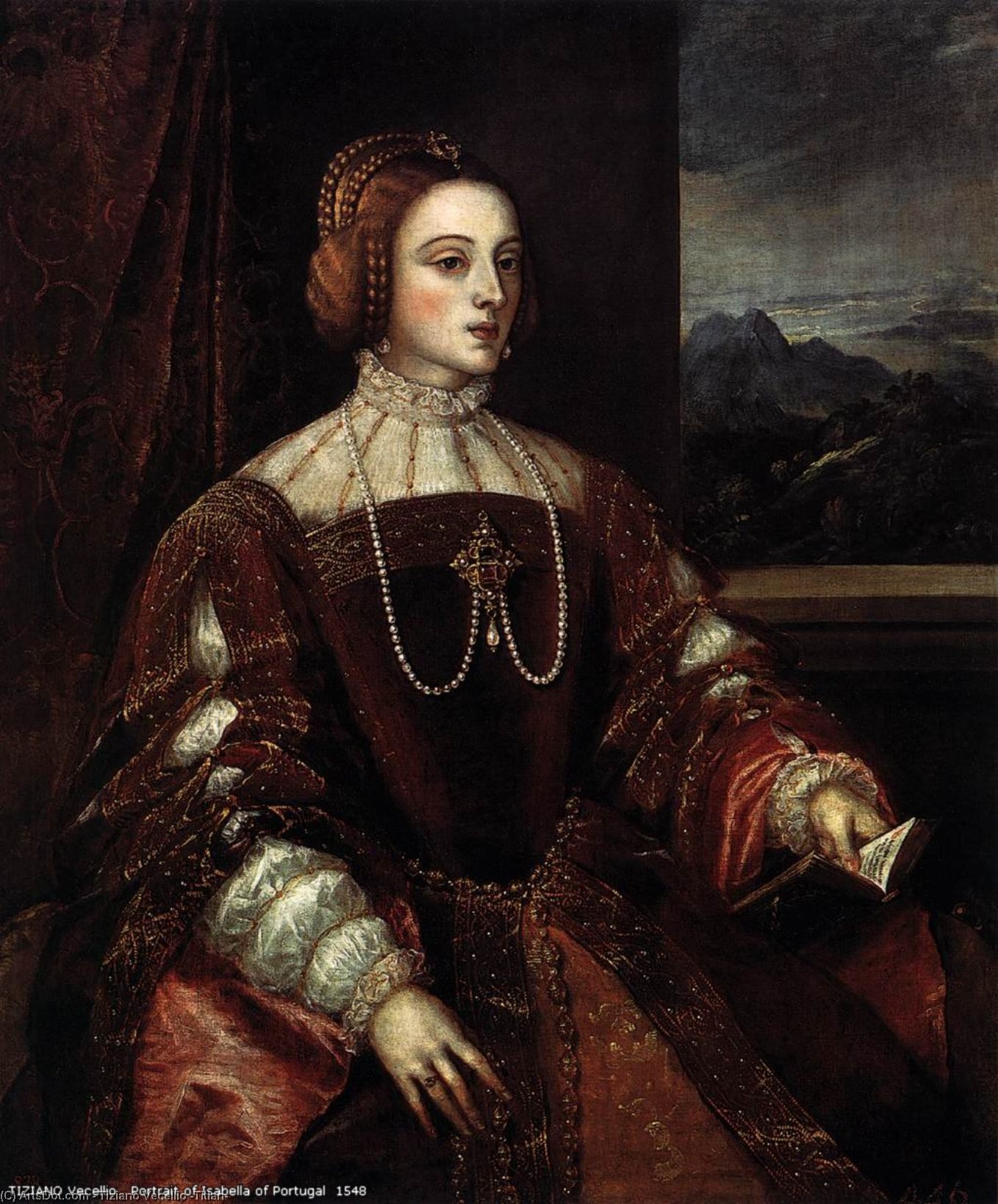 Buy Museum Art Reproductions Portrait of Isabella of Portugal, 1548 by Tiziano Vecellio (Titian) (1490-1576, Italy) | ArtsDot.com