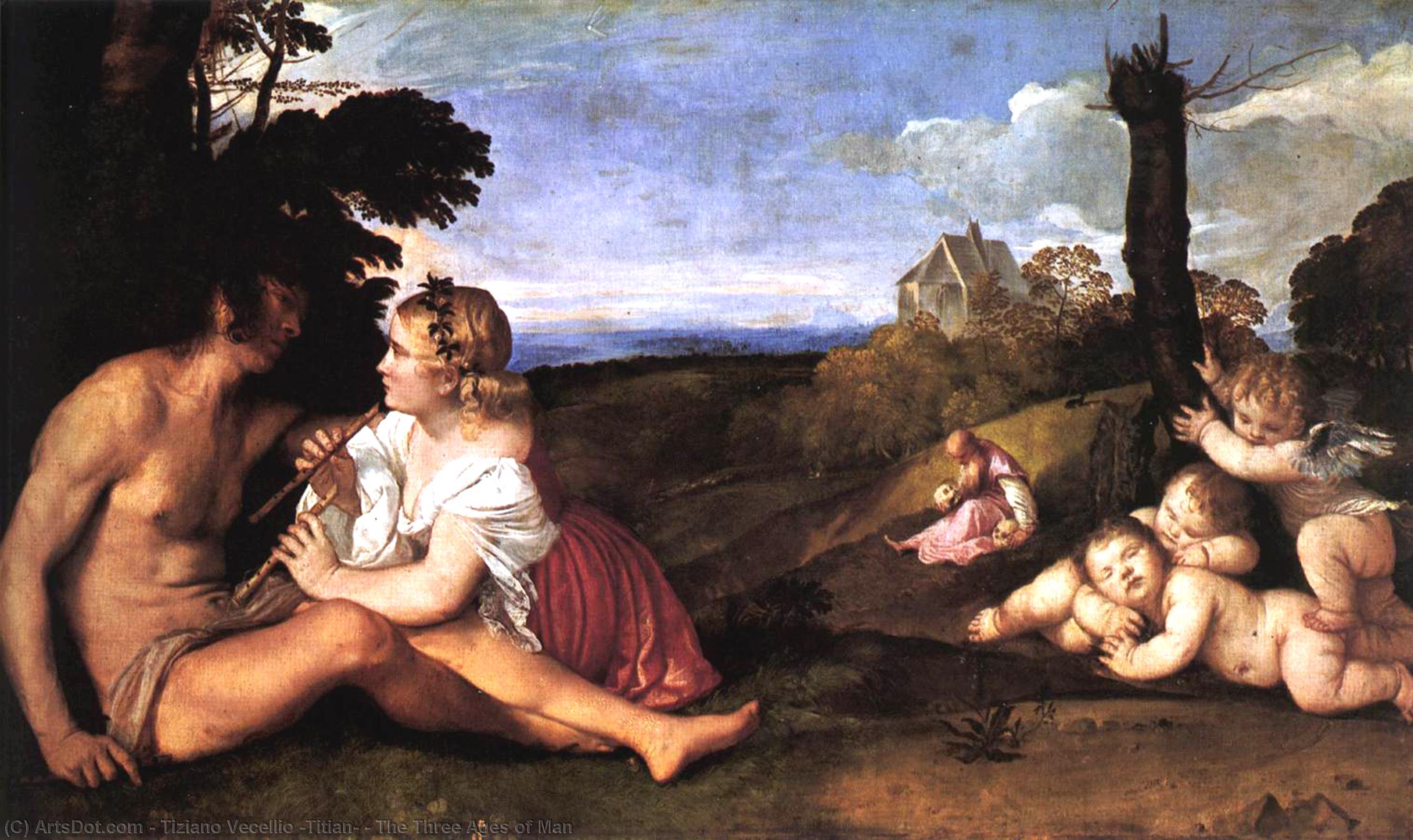 Order Artwork Replica The Three Ages of Man, 1512 by Tiziano Vecellio (Titian) (1490-1576, Italy) | ArtsDot.com
