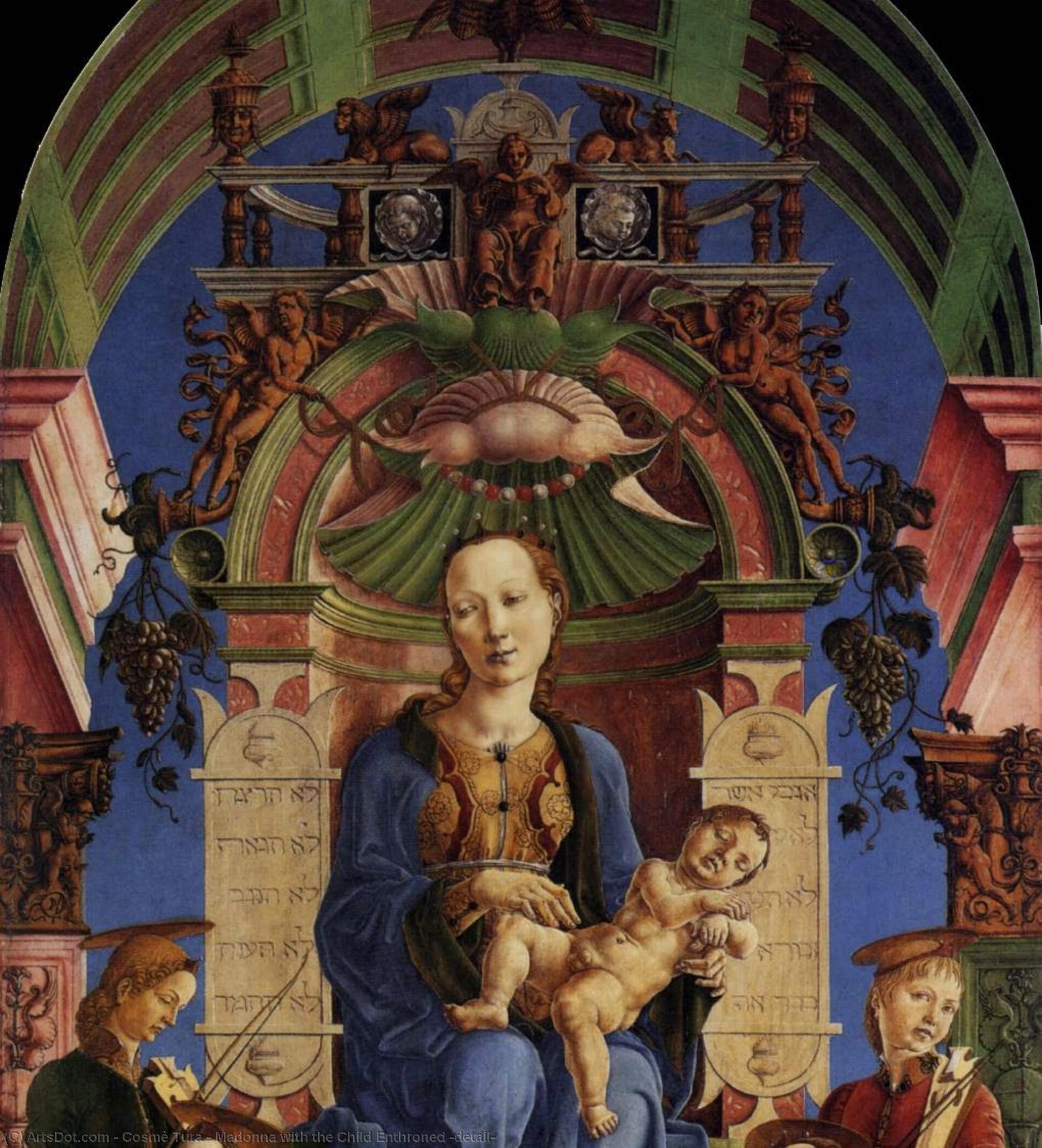 Order Artwork Replica Madonna with the Child Enthroned (detail), 1474 by Cosmè Tura (1430-1495, Italy) | ArtsDot.com