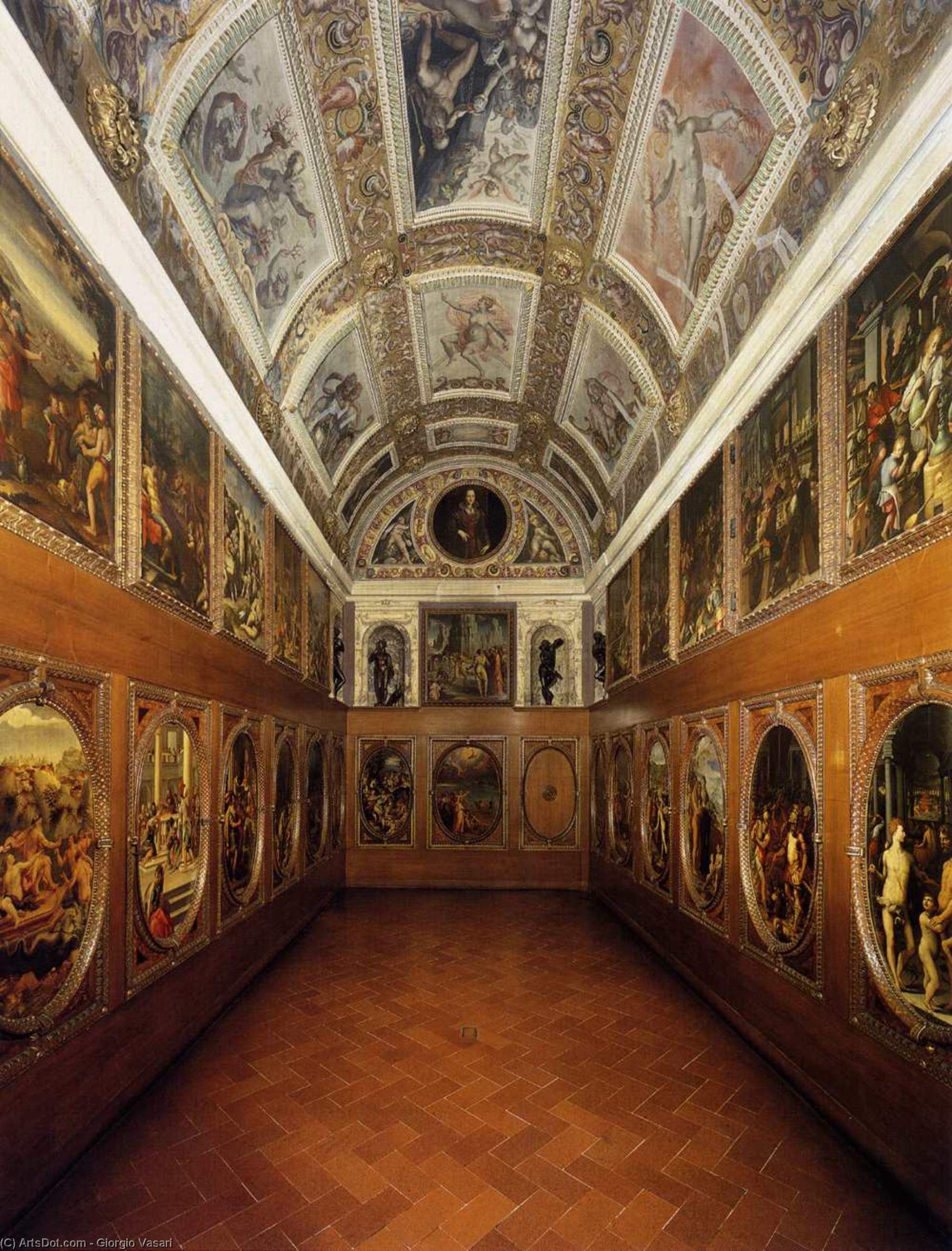 顺序 畫複製 演播室的观点。, 1570 通过 Giorgio Vasari (1511-1574, Italy) | ArtsDot.com