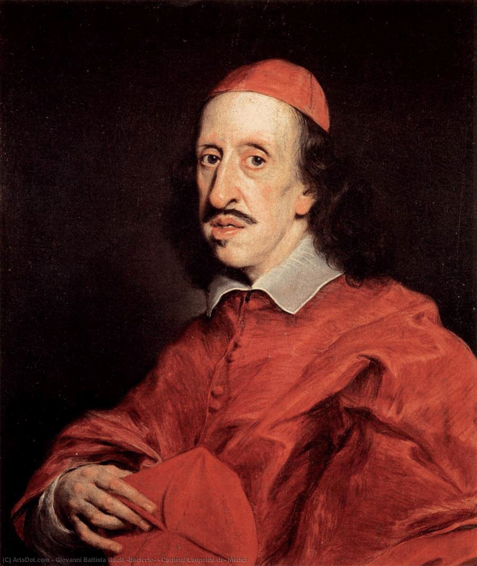 Order Paintings Reproductions Cardinal Leopoldo de` Medici, 1667 by Giovanni Battista Gaulli (Baciccio) | ArtsDot.com