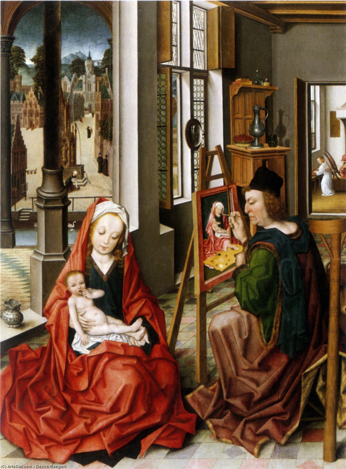 Buy Museum Art Reproductions Saint Luke Painting the Virgin, 1470 by Derick Baegert (1440-1515, Germany) | ArtsDot.com