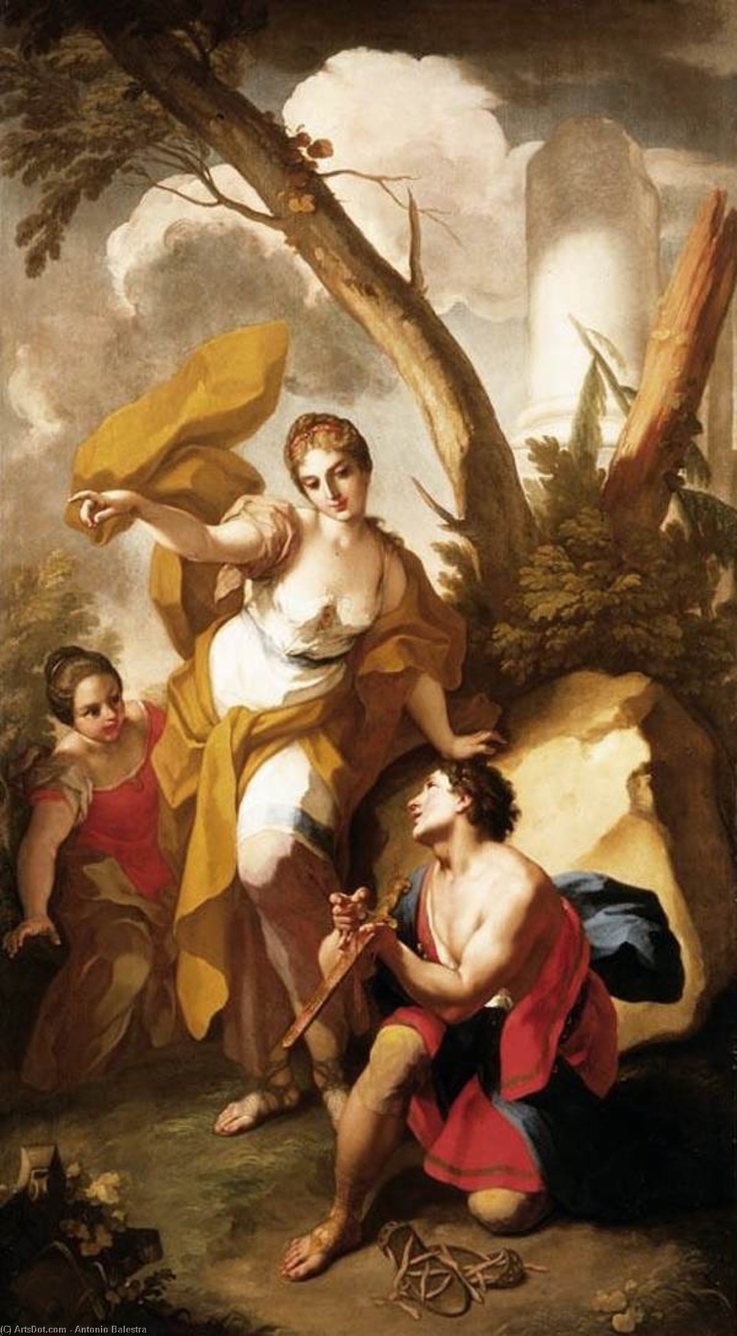 Buy Museum Art Reproductions Theseus Discovering his Father`s Sword by Antonio Balestra (1666-1740, Italy) | ArtsDot.com