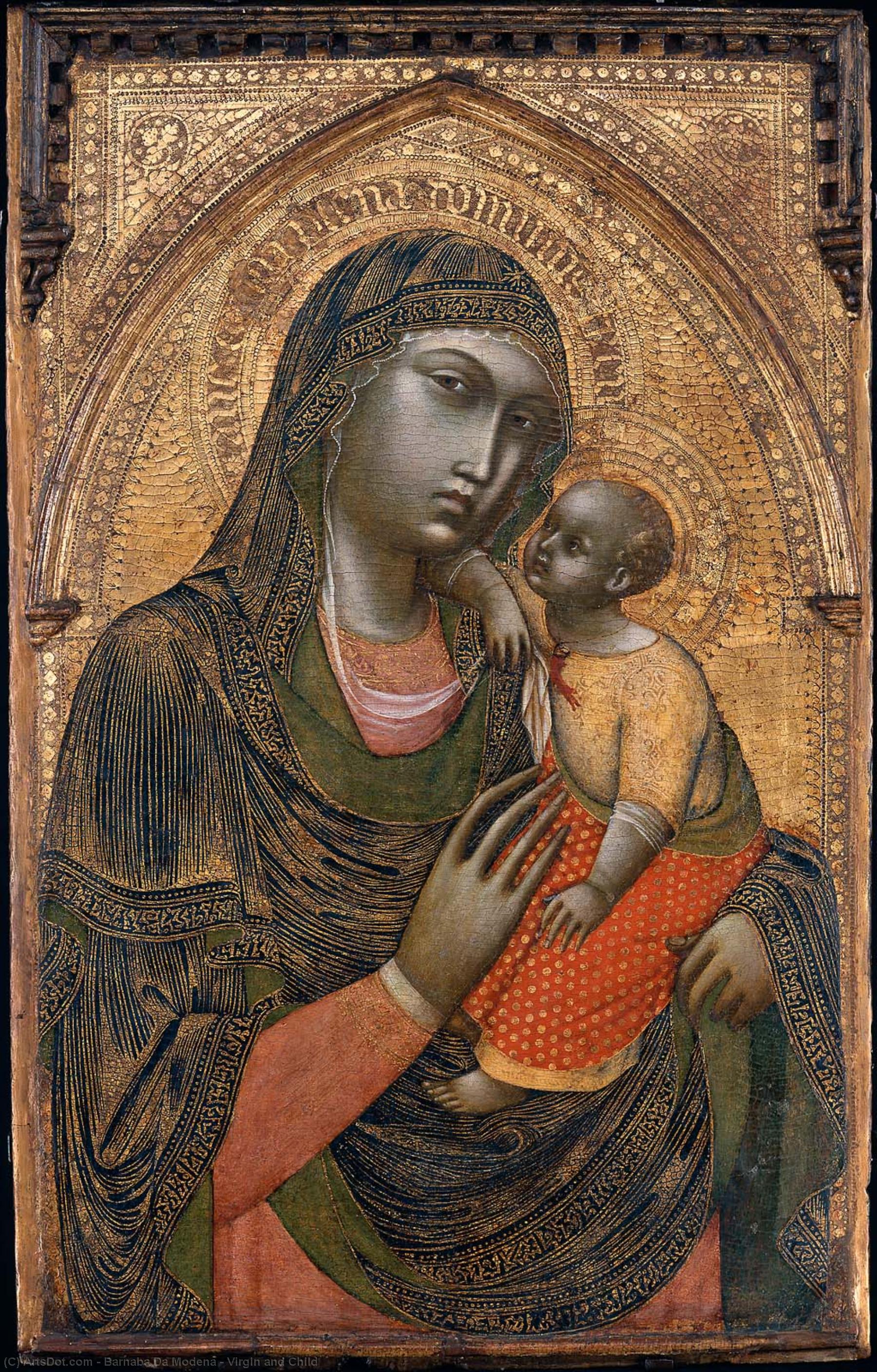 Buy Museum Art Reproductions Virgin and Child, 1360 by Barnaba Da Modena (1328-1386, Italy) | ArtsDot.com