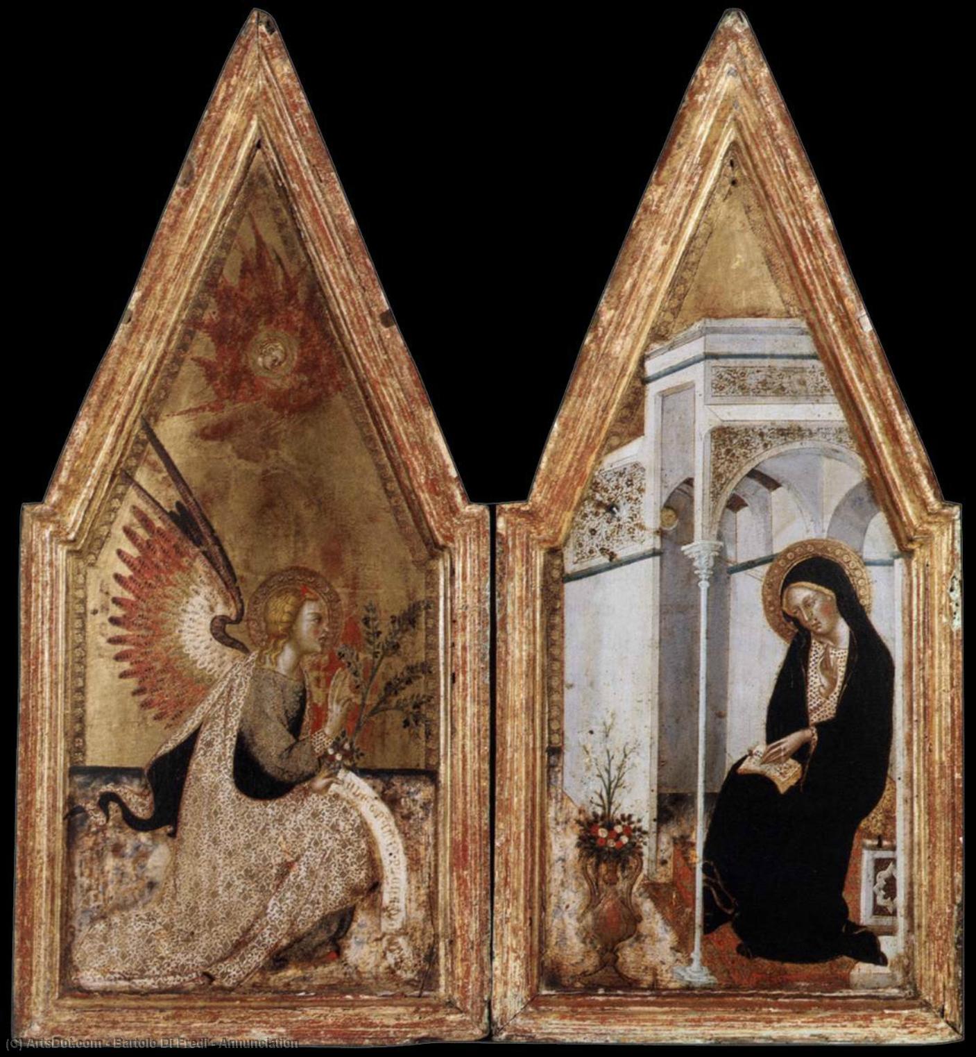 Order Artwork Replica Annunciation, 1383 by Bartolo Di Fredi (1330-1410, Italy) | ArtsDot.com