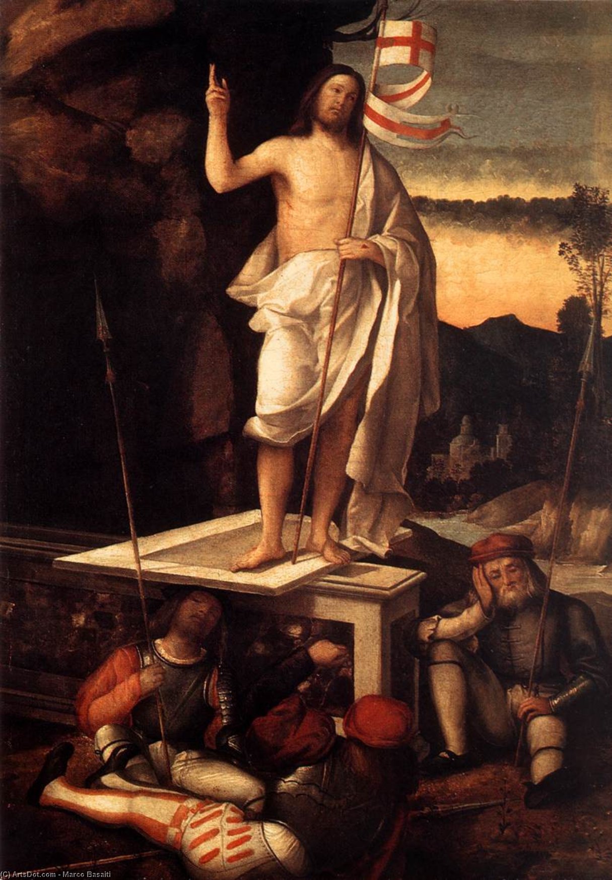 Order Oil Painting Replica Resurrection of Christ, 1520 by Marco Basaiti (1470-1530, Italy) | ArtsDot.com
