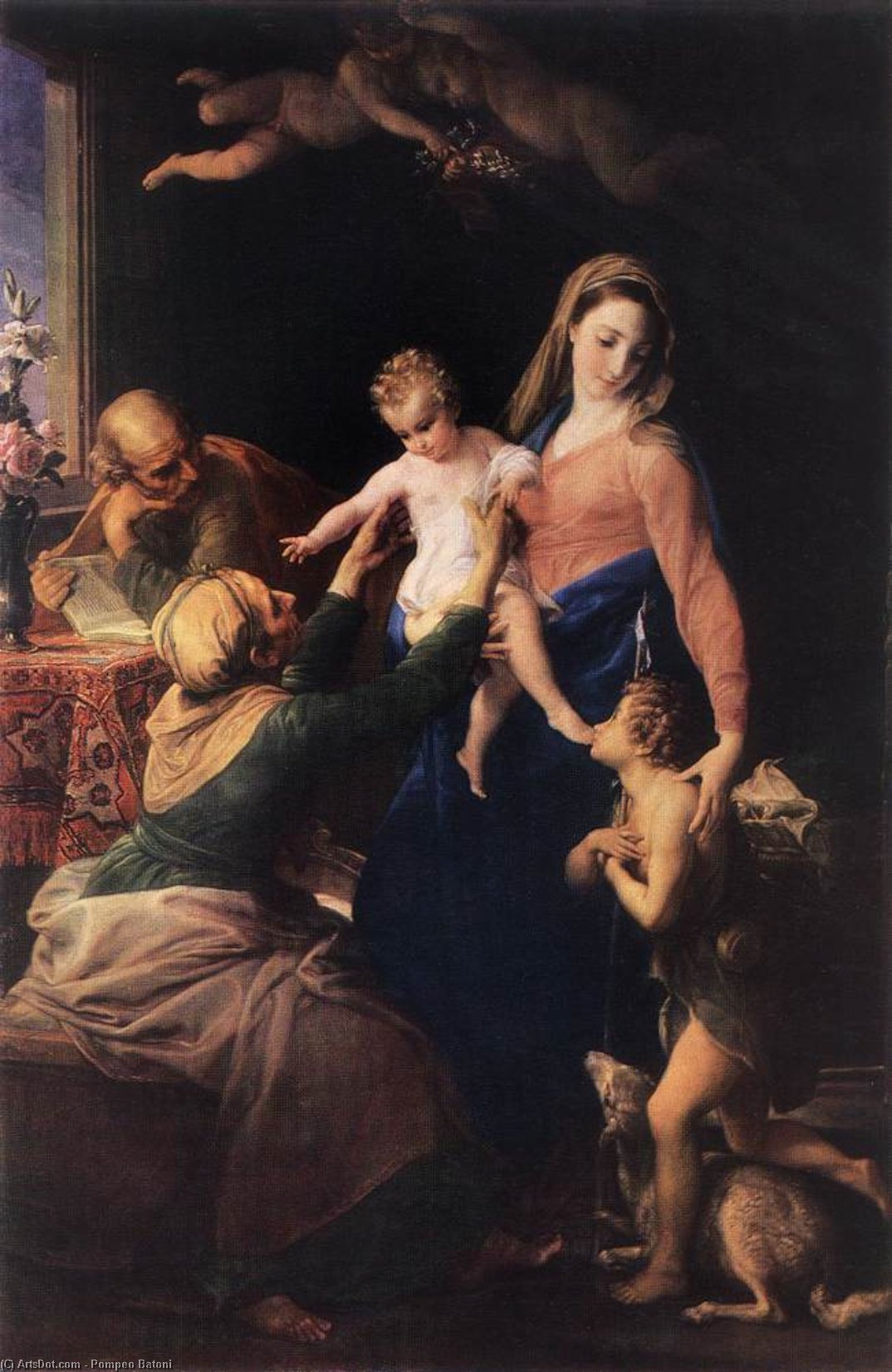 Order Oil Painting Replica Holy Family, 1777 by Pompeo Batoni (1708-1787, Italy) | ArtsDot.com