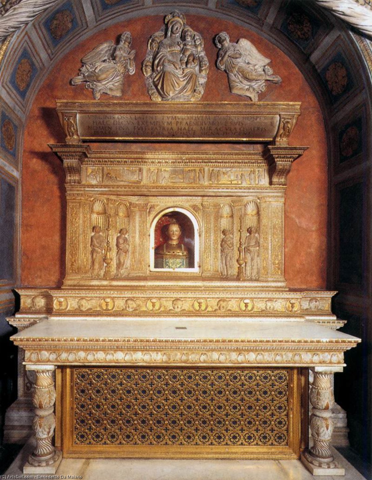 Buy Museum Art Reproductions Tomb Altar of St Fina, 1477 by Benedetto Da Maiano (1446-1497, Italy) | ArtsDot.com