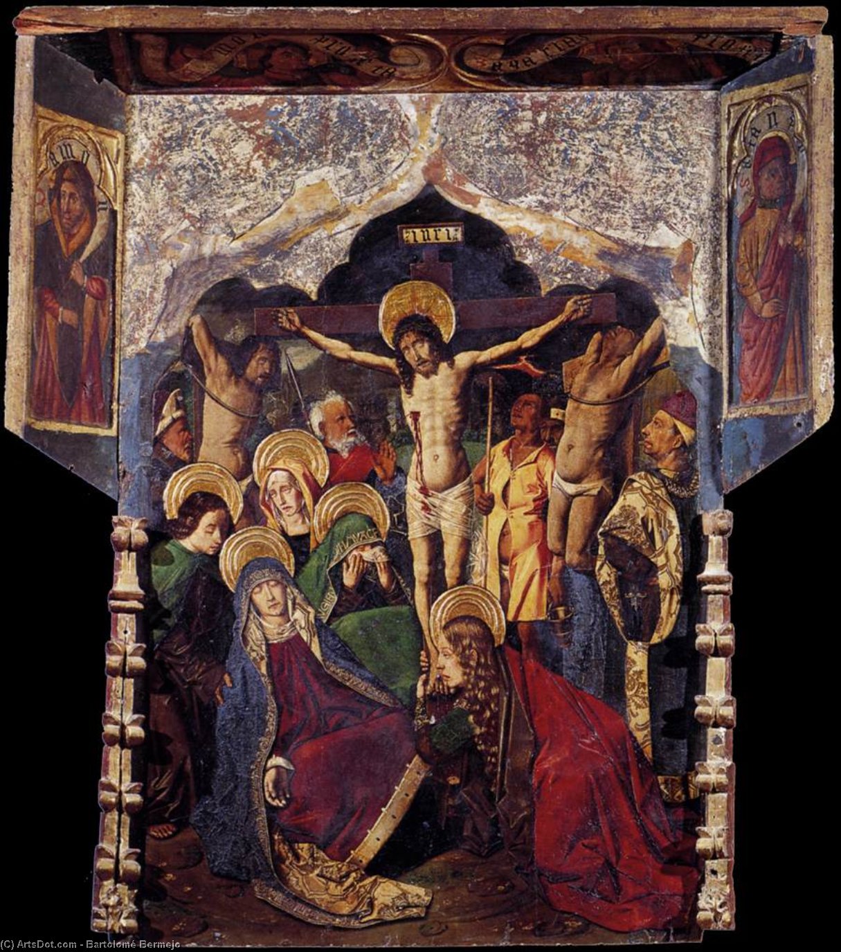 Buy Museum Art Reproductions Crucifixion, 1480 by Bartolomé Bermejo (1440-1500, Spain) | ArtsDot.com