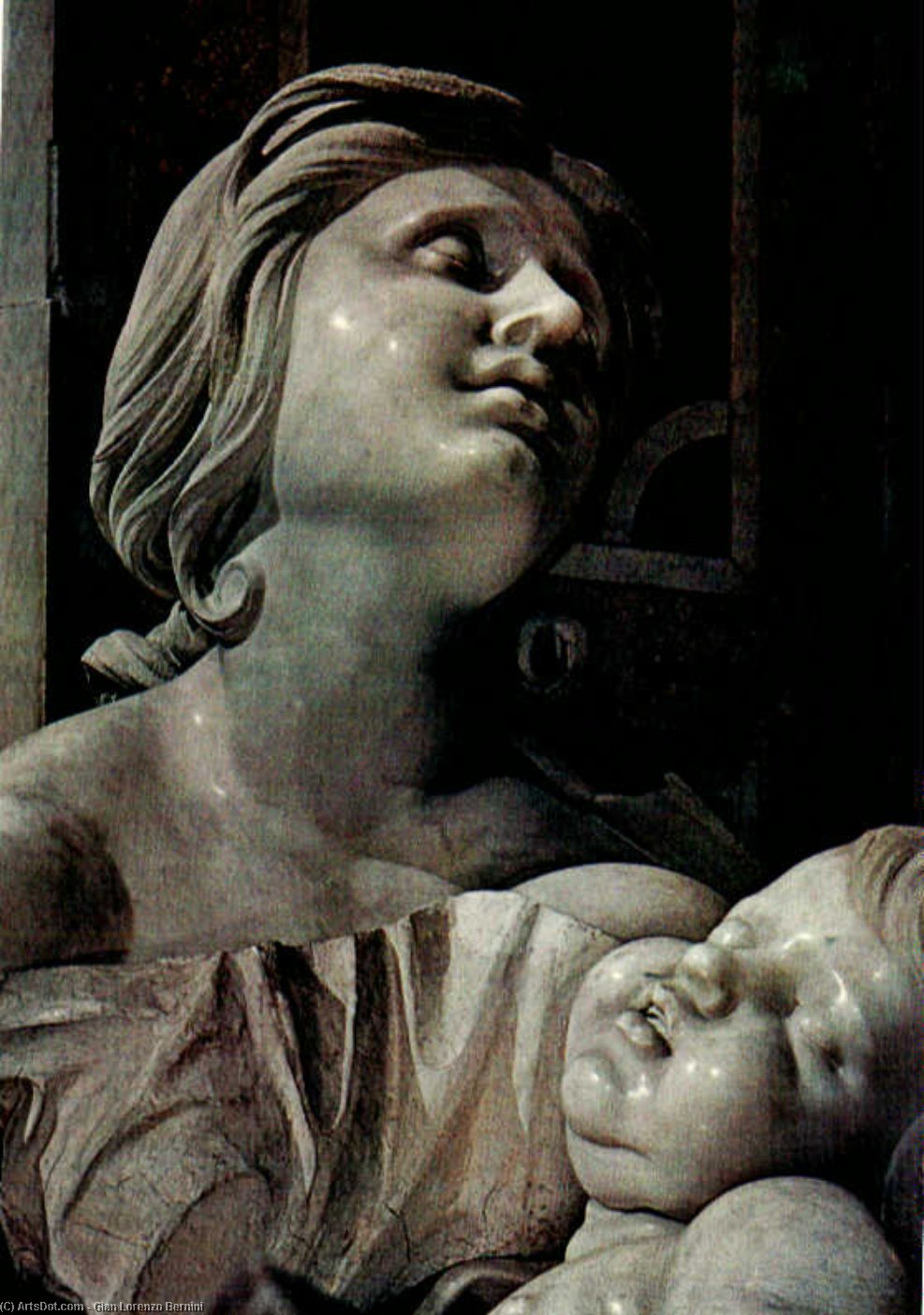 Buy Museum Art Reproductions Madonna with Child (detail) by Gian Lorenzo Bernini (1598-1680, Italy) | ArtsDot.com