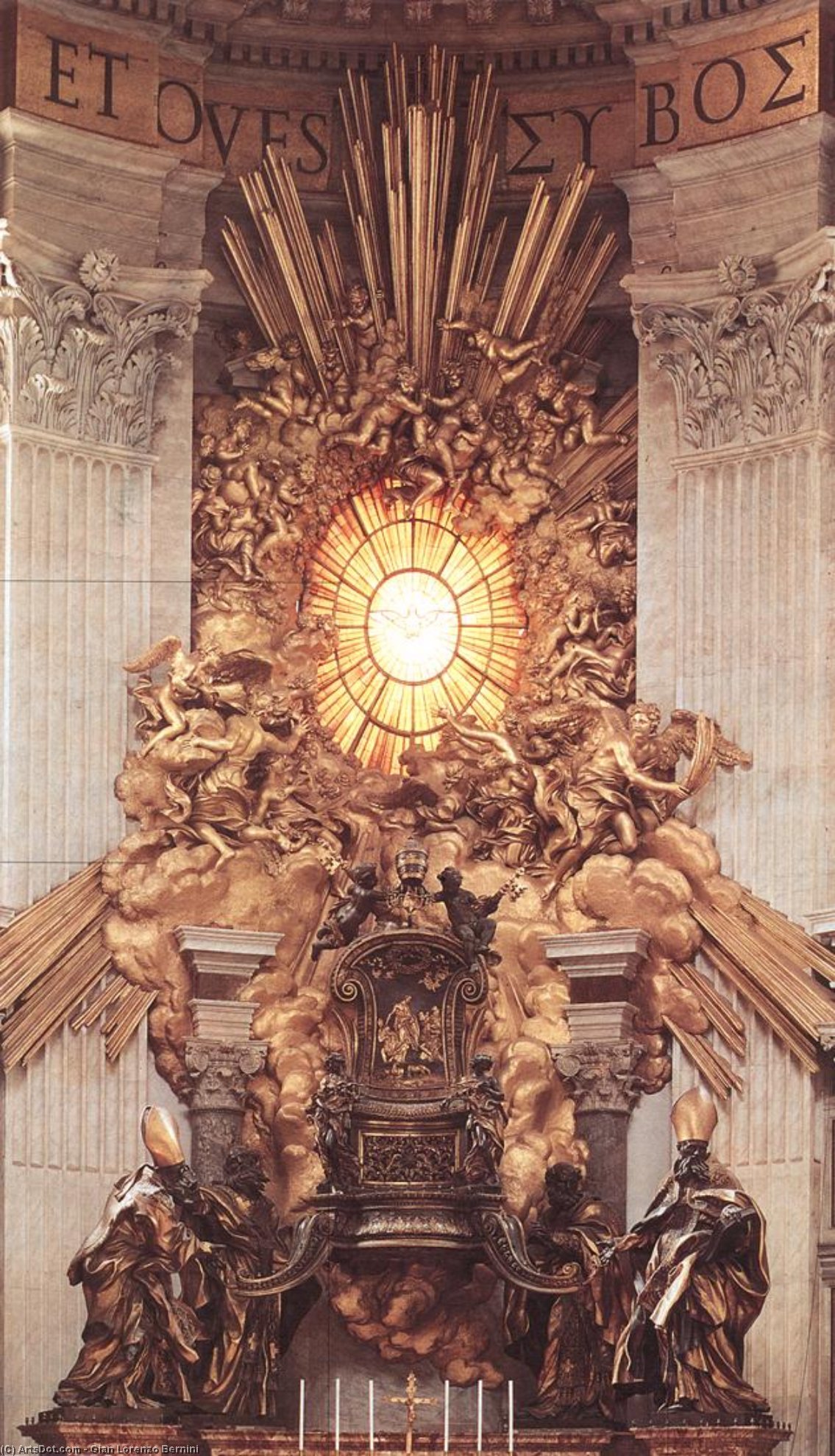 Compra Riproduzioni D'arte Del Museo Il trono di San Pietro, 1657 di Gian Lorenzo Bernini (1598-1680, Italy) | ArtsDot.com