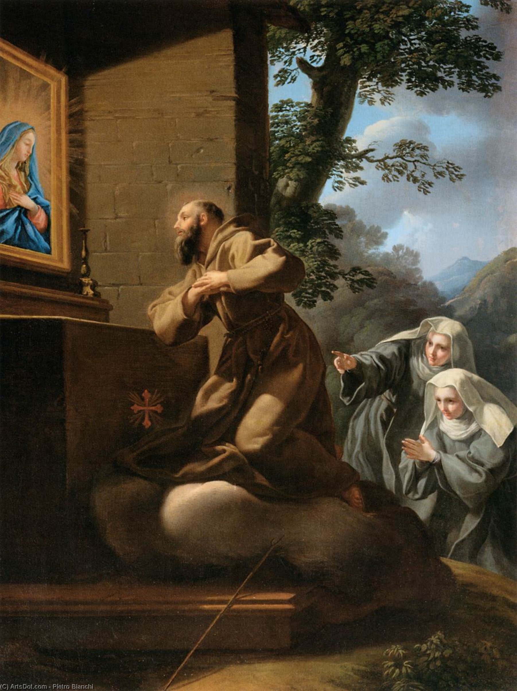 Buy Museum Art Reproductions St Francis of Paola in Ecstasy, 1728 by Pietro Bianchi (1694-1740) | ArtsDot.com
