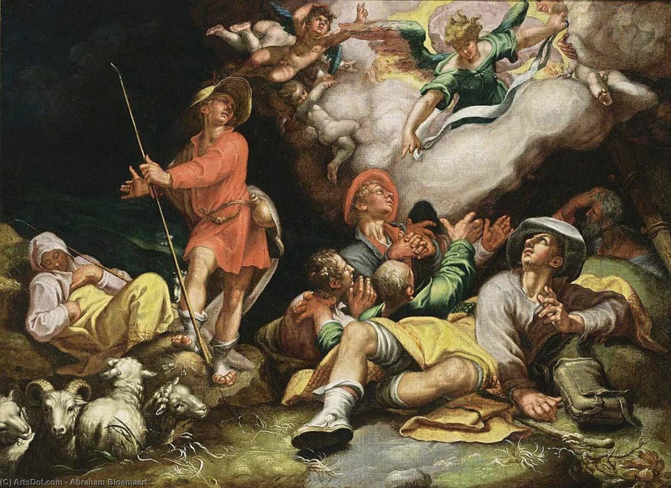 Order Oil Painting Replica Adoration of the Shepherds, 1600 by Abraham Bloemaert (1564-1651, Netherlands) | ArtsDot.com