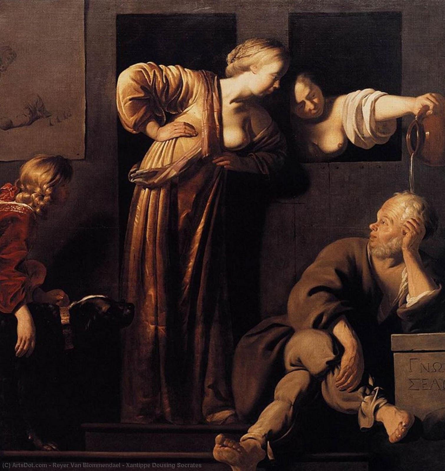 Ordinare Riproduzioni Di Quadri Xantippe Dousing Socrates, 1655 di Reyer Van Blommendael (1628-1675, Netherlands) | ArtsDot.com