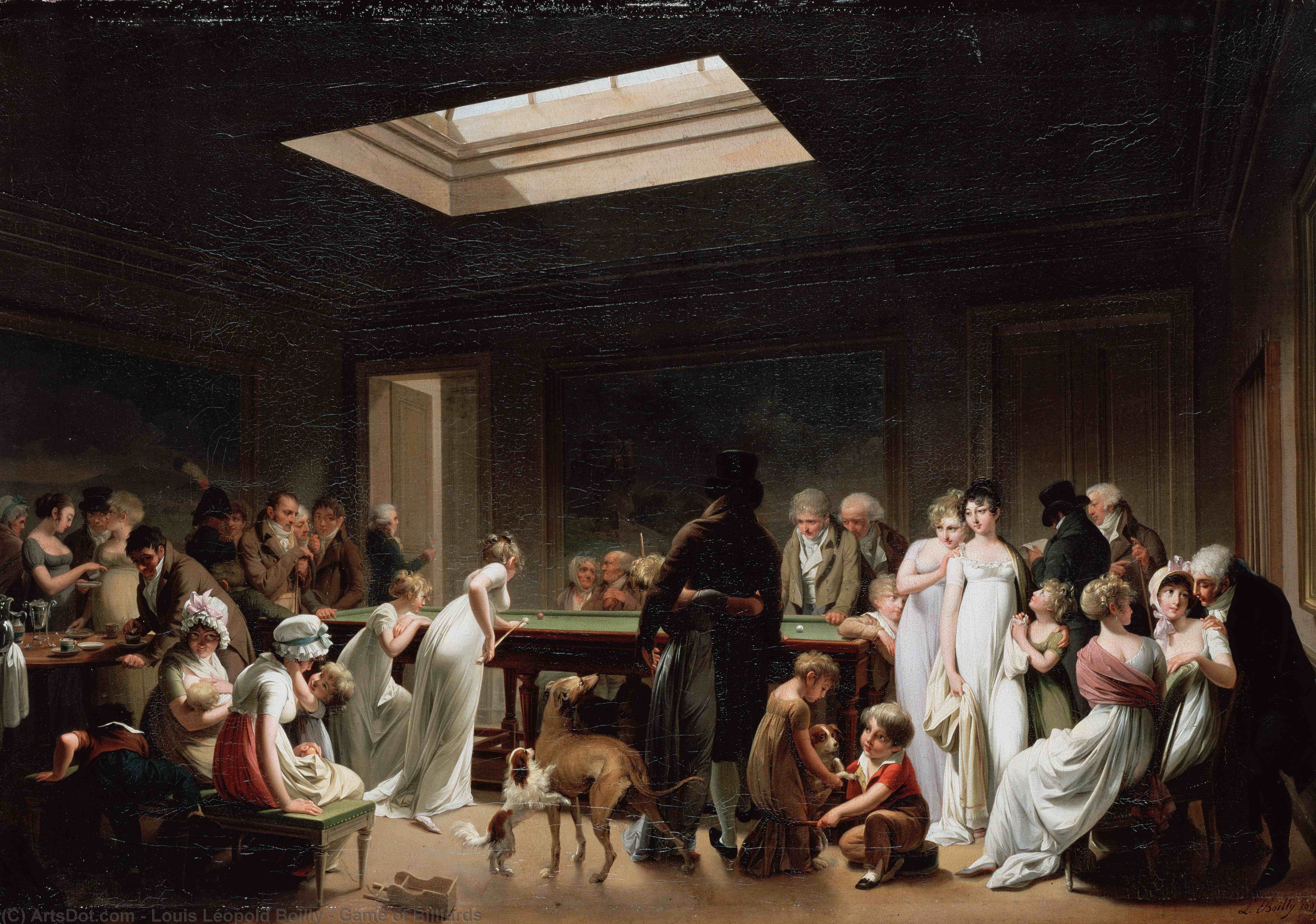 Buy Museum Art Reproductions Game of Billiards, 1807 by Louis Léopold Boilly (1761-1845, France) | ArtsDot.com