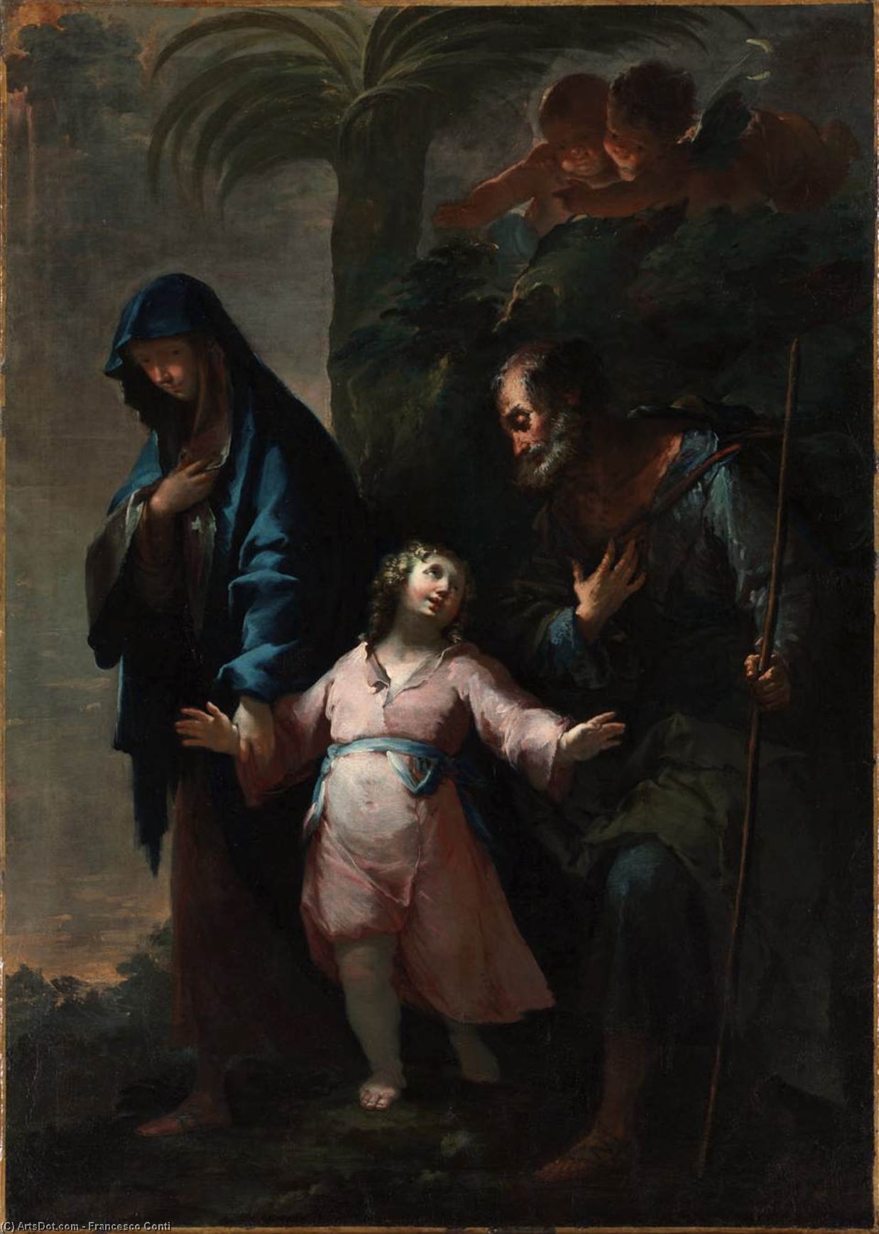 Buy Museum Art Reproductions Return to Nazareth from Egypt, 1734 by Francesco Conti (1681-1760, Italy) | ArtsDot.com