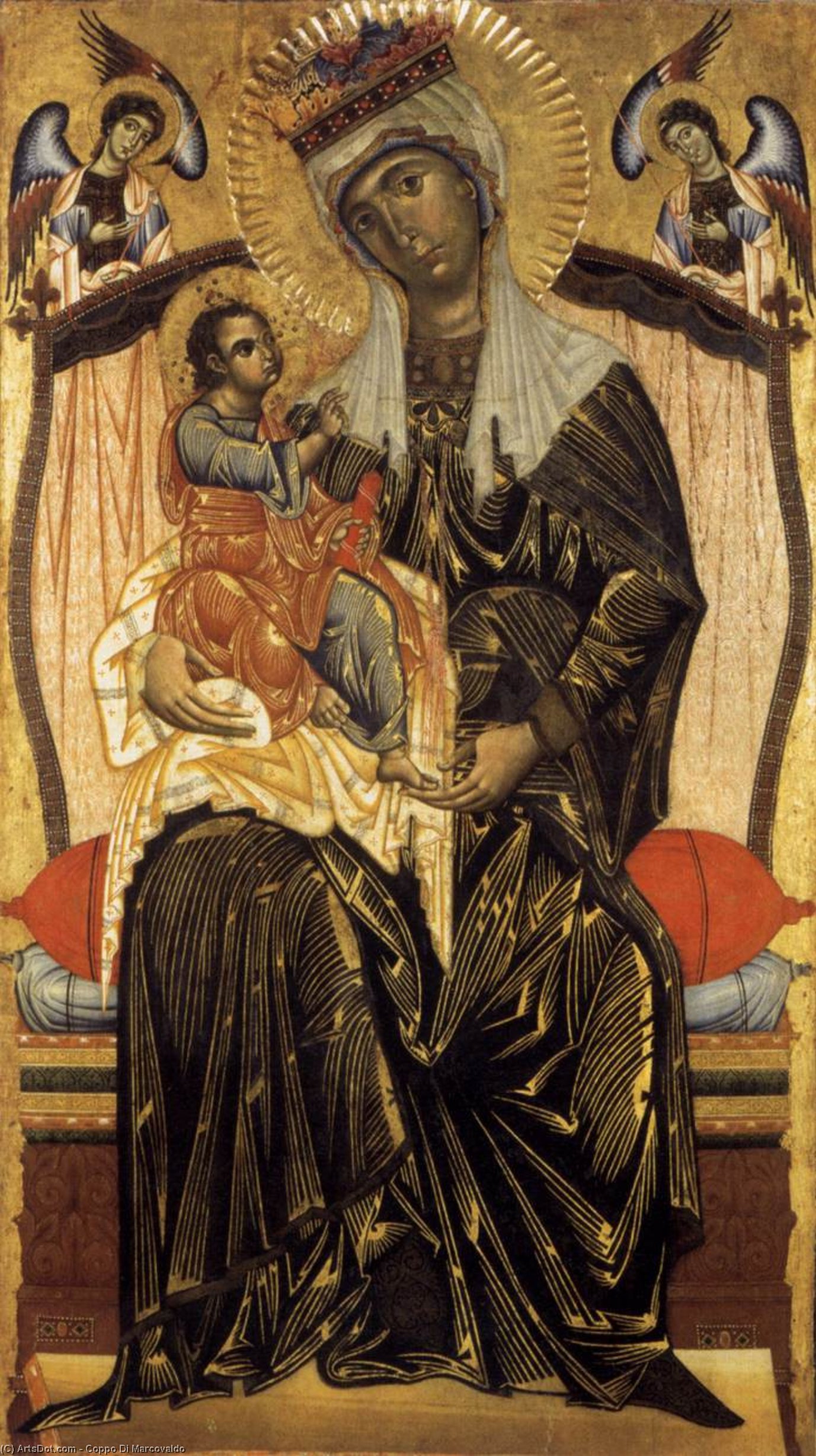 Buy Museum Art Reproductions Madonna and Child, 1265 by Coppo Di Marcovaldo (1225-1276, Italy) | ArtsDot.com