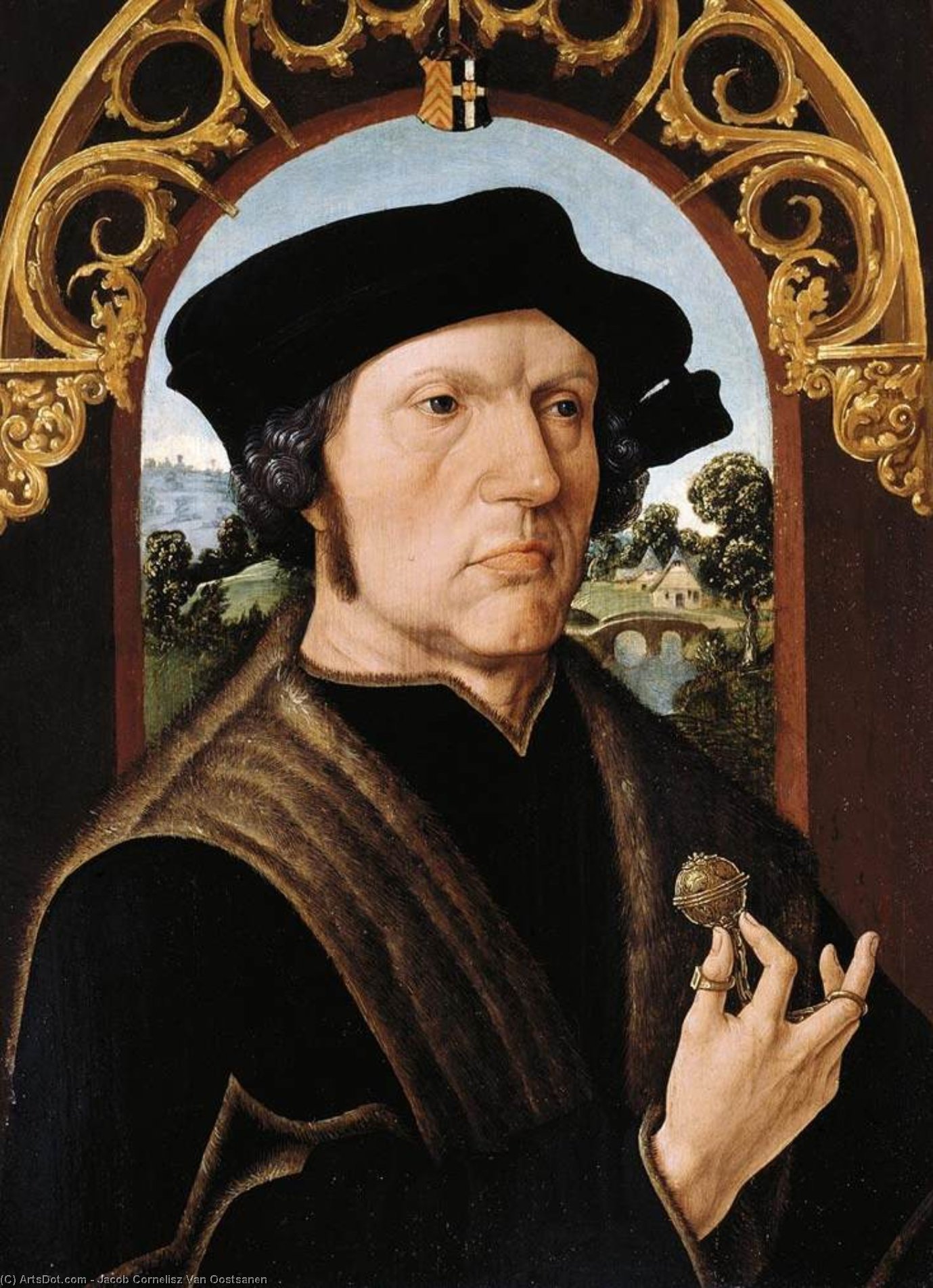 Order Oil Painting Replica Portrait of a Man, 1518 by Jacob Cornelisz Van Oostsanen (1470-1533, Netherlands) | ArtsDot.com