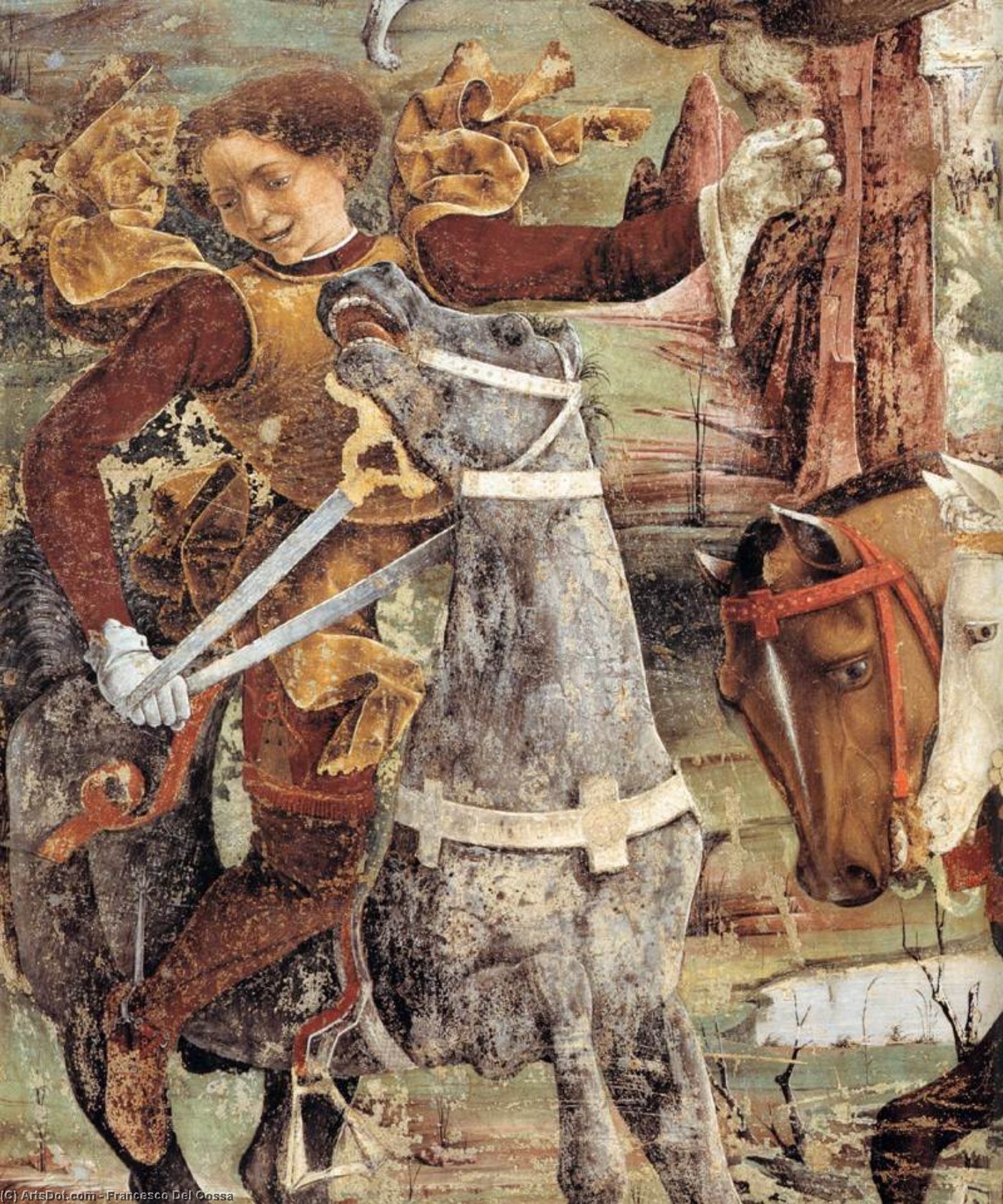Order Artwork Replica Allegory of March: Triumph of Minerva (detail) (13), 1476 by Francesco Del Cossa (1436-1477, Italy) | ArtsDot.com