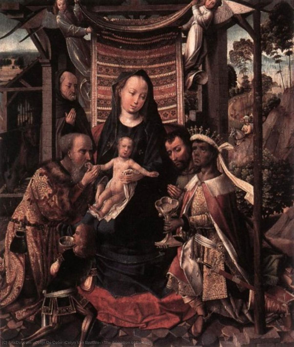 Buy Museum Art Reproductions The Adoration of the Magi by Colijn De Coter (Colyn Van Brusele) (1450-1522, Belgium) | ArtsDot.com