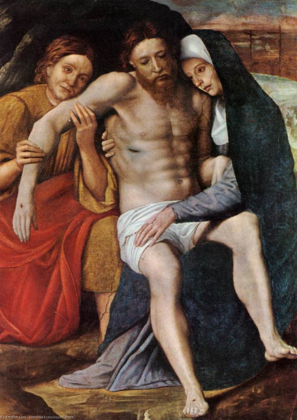 Order Oil Painting Replica Deposition of the Tears by Giovanni Francesco Caroto (1480-1555, Italy) | ArtsDot.com