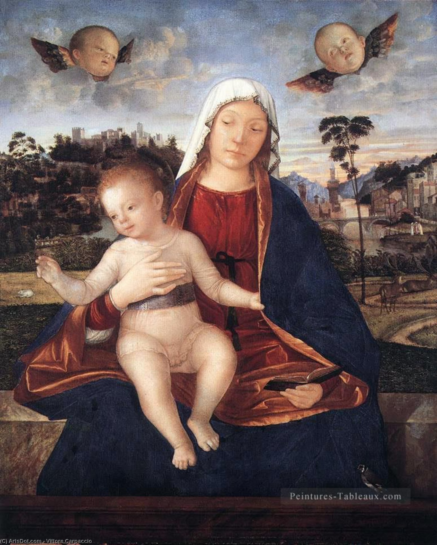 Order Oil Painting Replica Madonna and Blessing Child, 1505 by Vittore Carpaccio (1465-1526, Italy) | ArtsDot.com