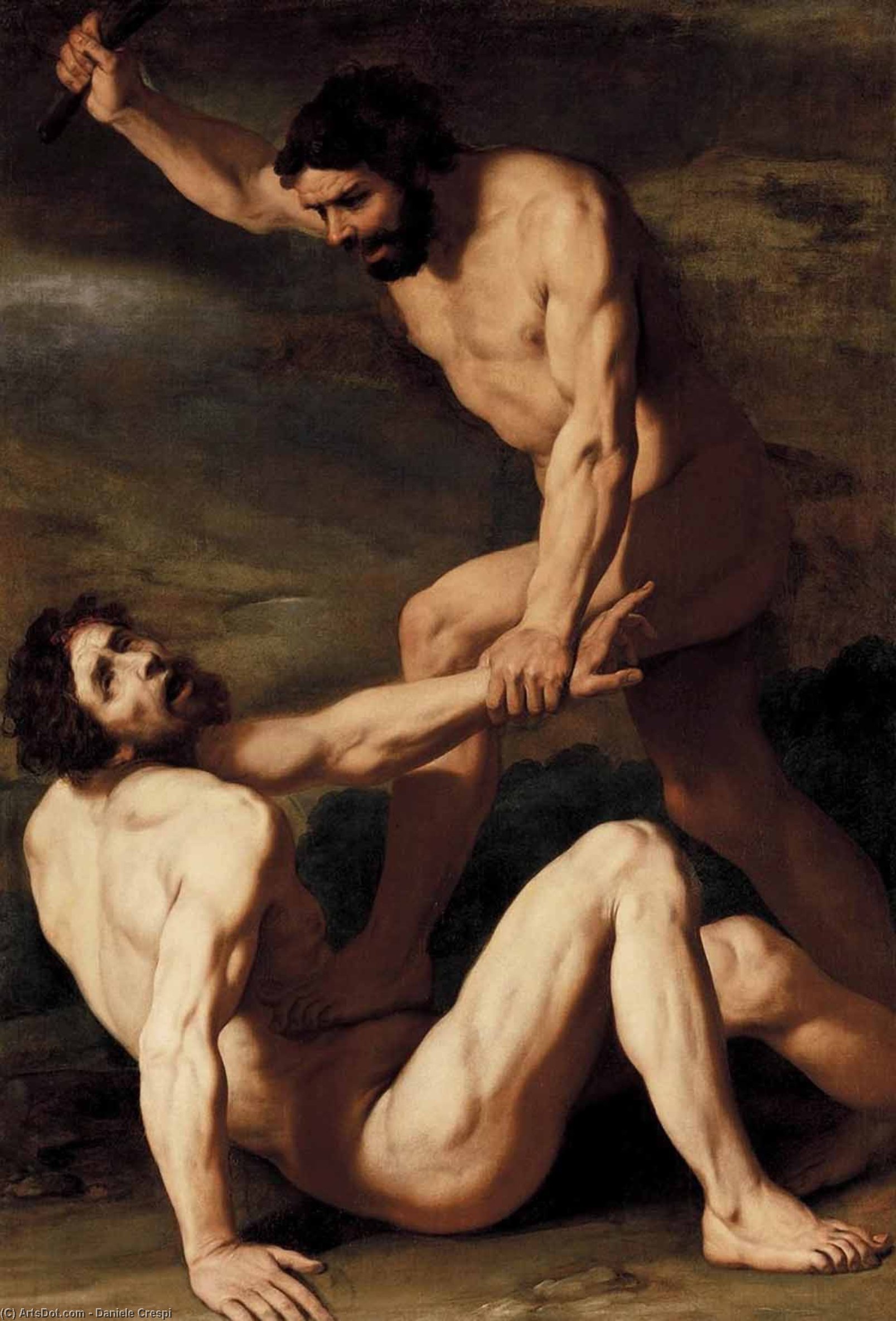 Buy Museum Art Reproductions Cain Killing Abel, 1618 by Daniele Crespi (1598-1630, Italy) | ArtsDot.com