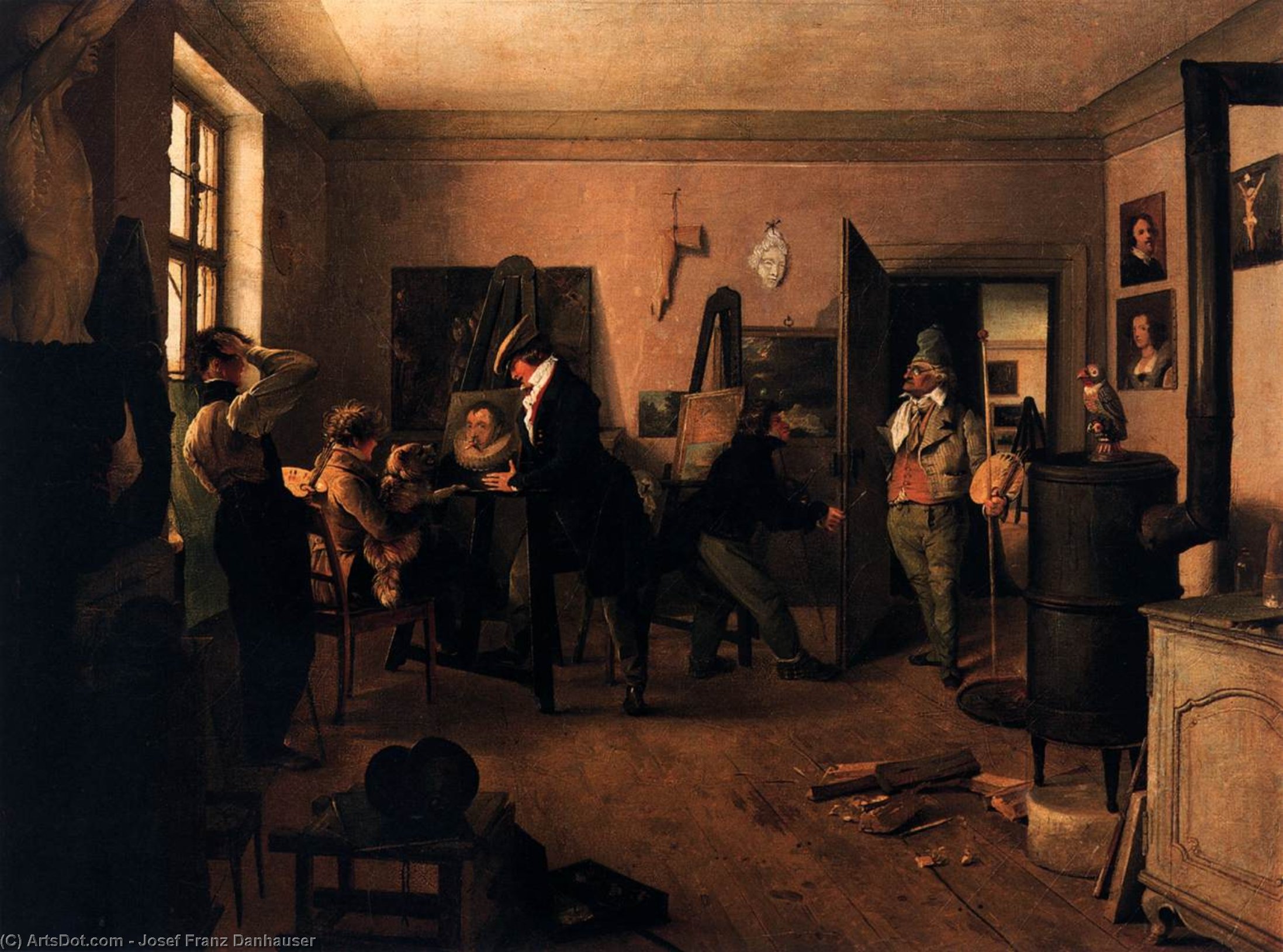 Order Artwork Replica The Scholars` Room, 1842 by Josef Franz Danhauser (1805-1845, Austria) | ArtsDot.com