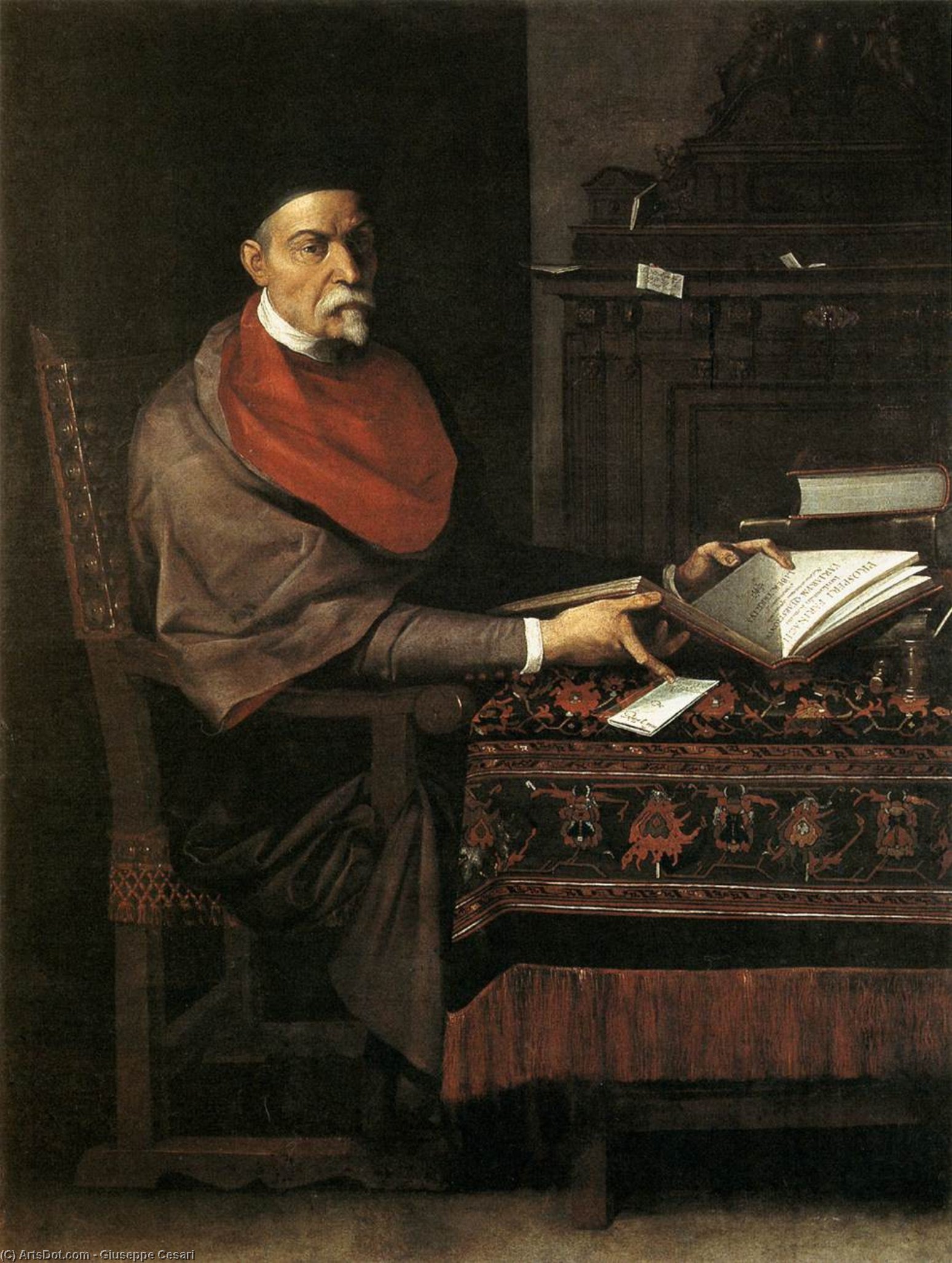 Order Paintings Reproductions Portrait of Prospero Farinaccio, 1607 by Giuseppe Cesari (1568-1640, Italy) | ArtsDot.com