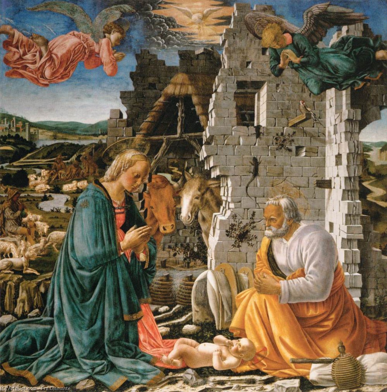 Order Paintings Reproductions The Nativity, 1465 by Fra Diamante (1455-1492, Italy) | ArtsDot.com