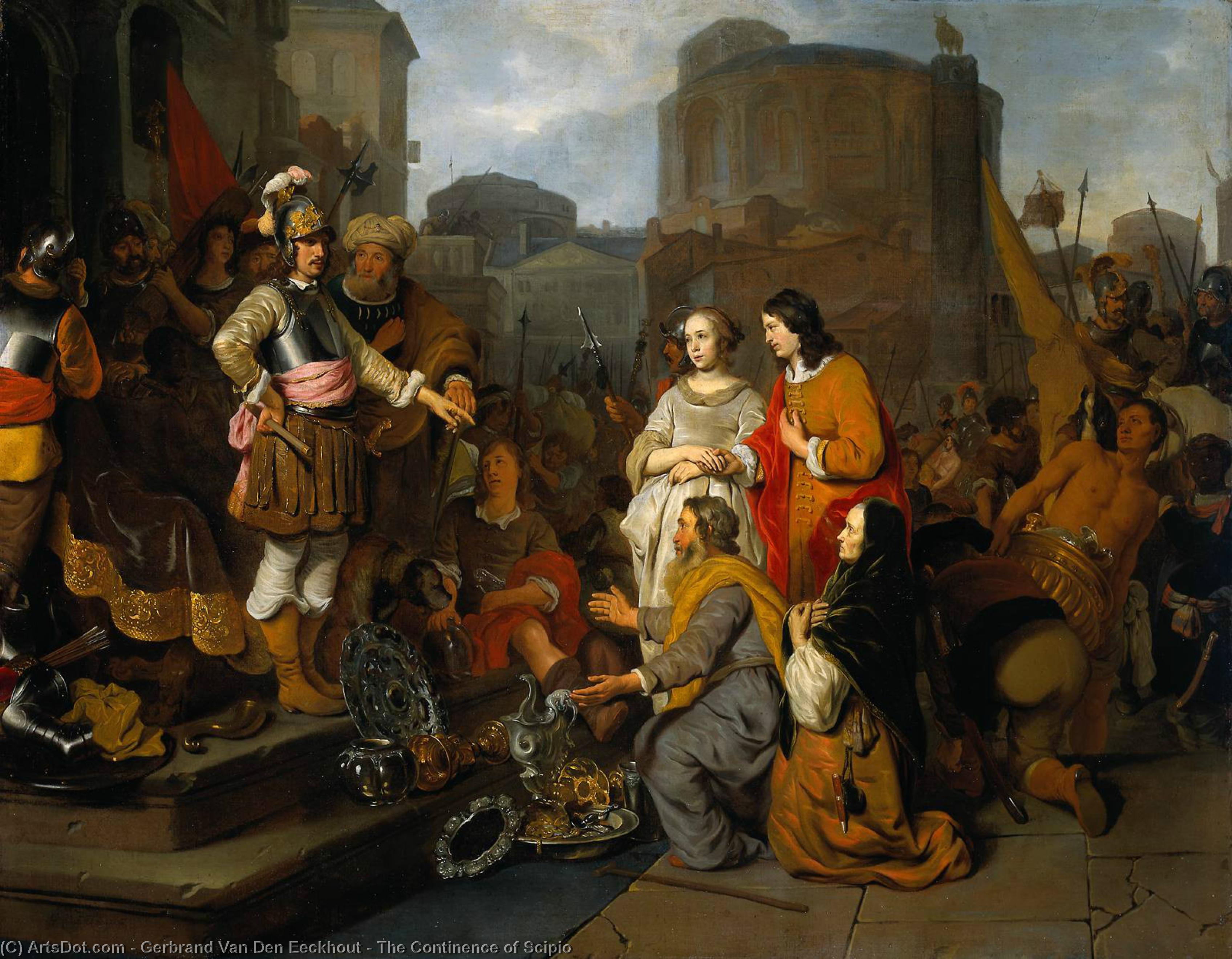 Order Paintings Reproductions The Continence of Scipio, 1660 by Gerbrand Van Den Eeckhout (1621-1674, Netherlands) | ArtsDot.com