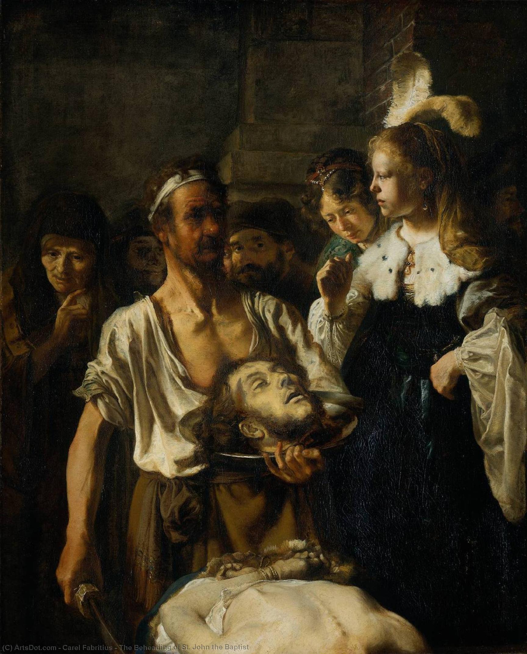 Buy Museum Art Reproductions The Beheading of St. John the Baptist, 1640 by Carel Fabritius (1622-1654, Netherlands) | ArtsDot.com