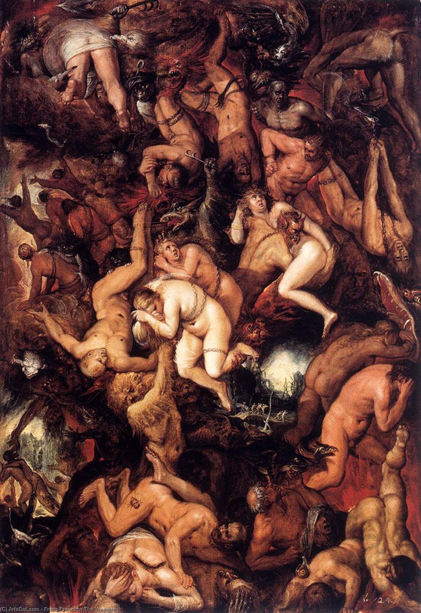 Buy Museum Art Reproductions The Damned Being Cast into Hell, 1605 by Frans Francken The Younger (1581-1642, Belgium) | ArtsDot.com