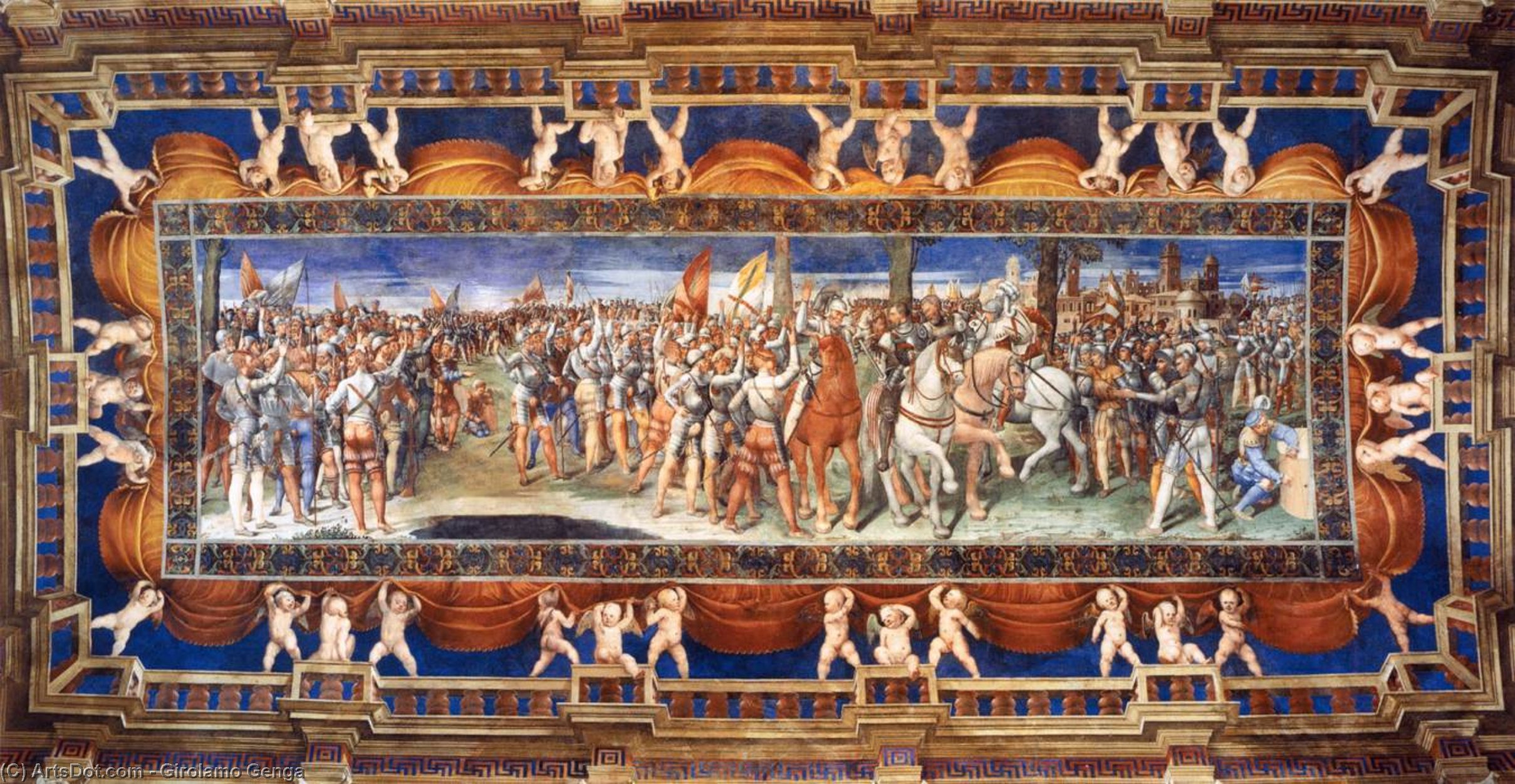 Buy Museum Art Reproductions The Oath of Sermide, 1530 by Girolamo Genga (1476-1551, Italy) | ArtsDot.com