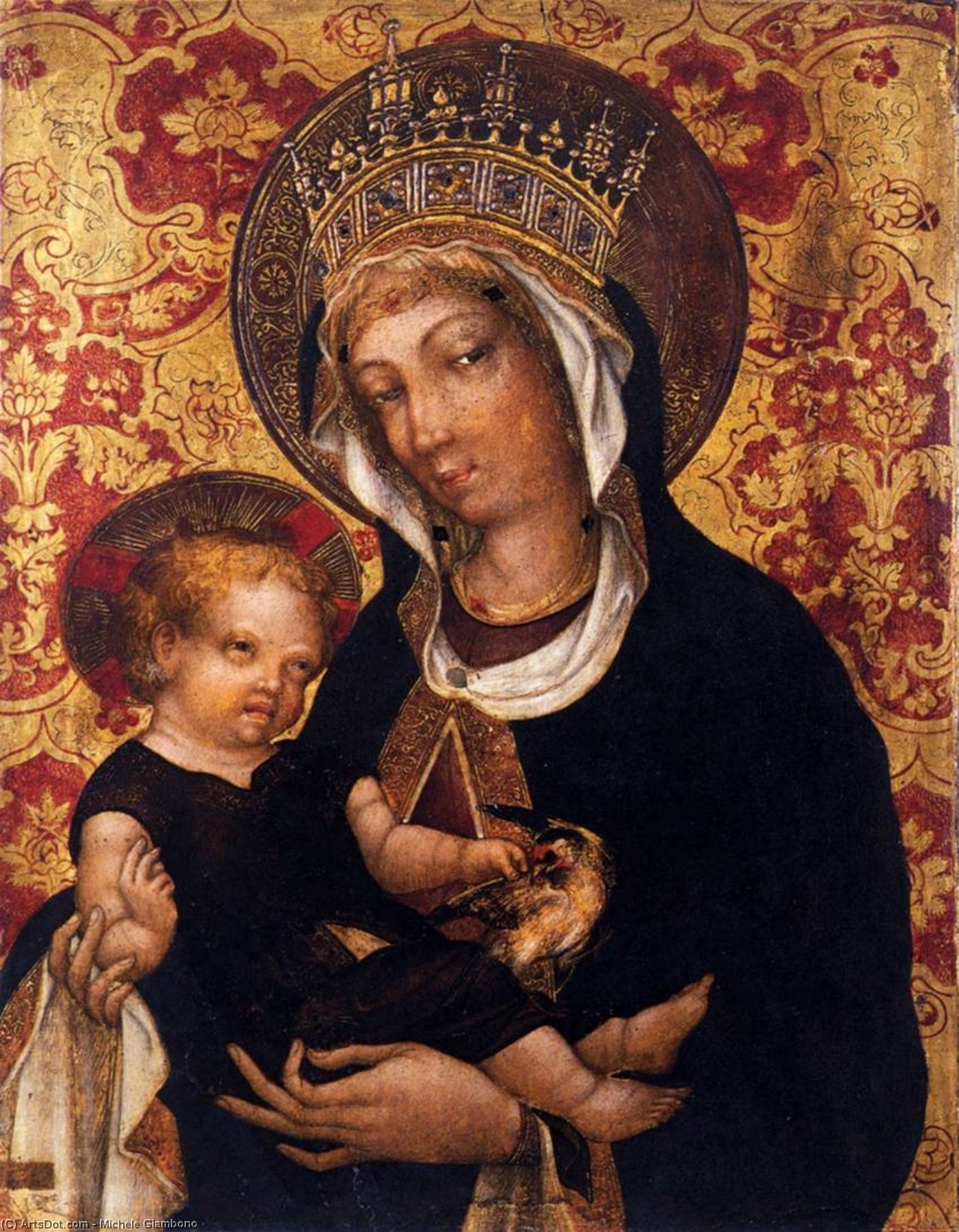 Order Art Reproductions Virgin and Child, 1450 by Michele Giambono (1400-1462, Italy) | ArtsDot.com