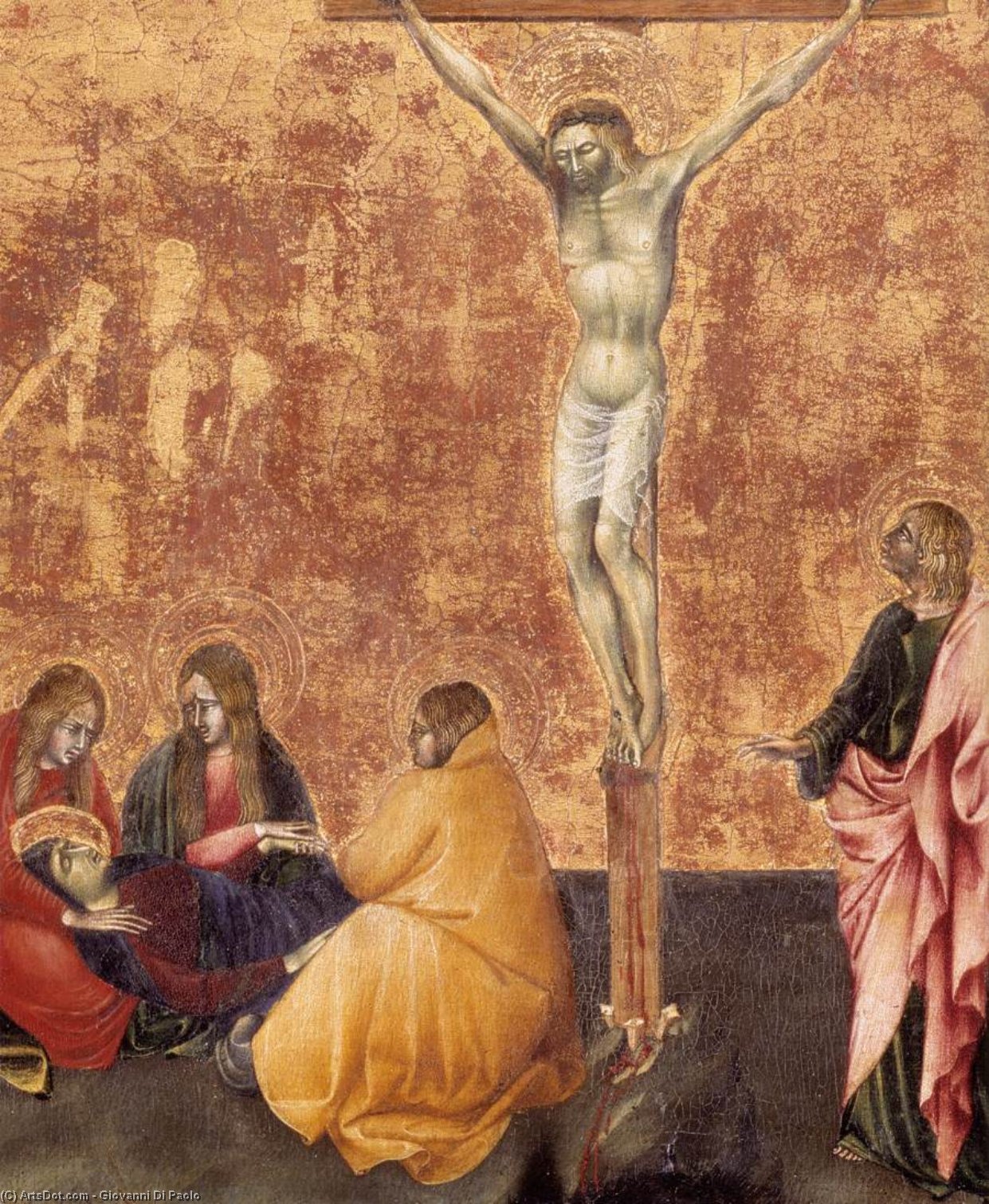 Order Art Reproductions Crucifixion (detail), 1430 by Giovanni Di Paolo (1403-1482, Italy) | ArtsDot.com